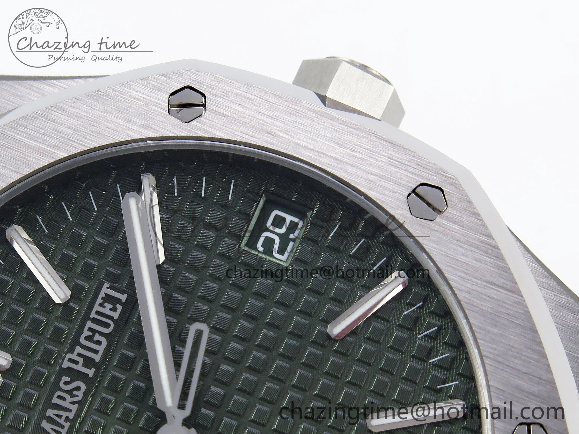 Royal Oak 41mm 15510 “50th Anniversary” SS SF 1:1 Best Edition Green Dial on SS Bracelet SA4302 Super Clone