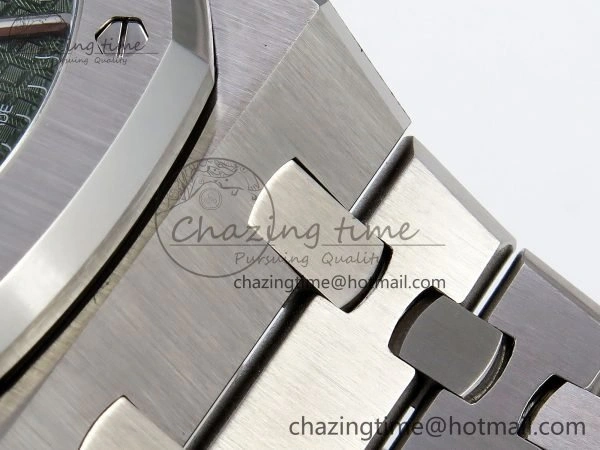 Royal Oak 41mm 15510 “50th Anniversary” SS SF 1:1 Best Edition Green Dial on SS Bracelet SA4302 Super Clone