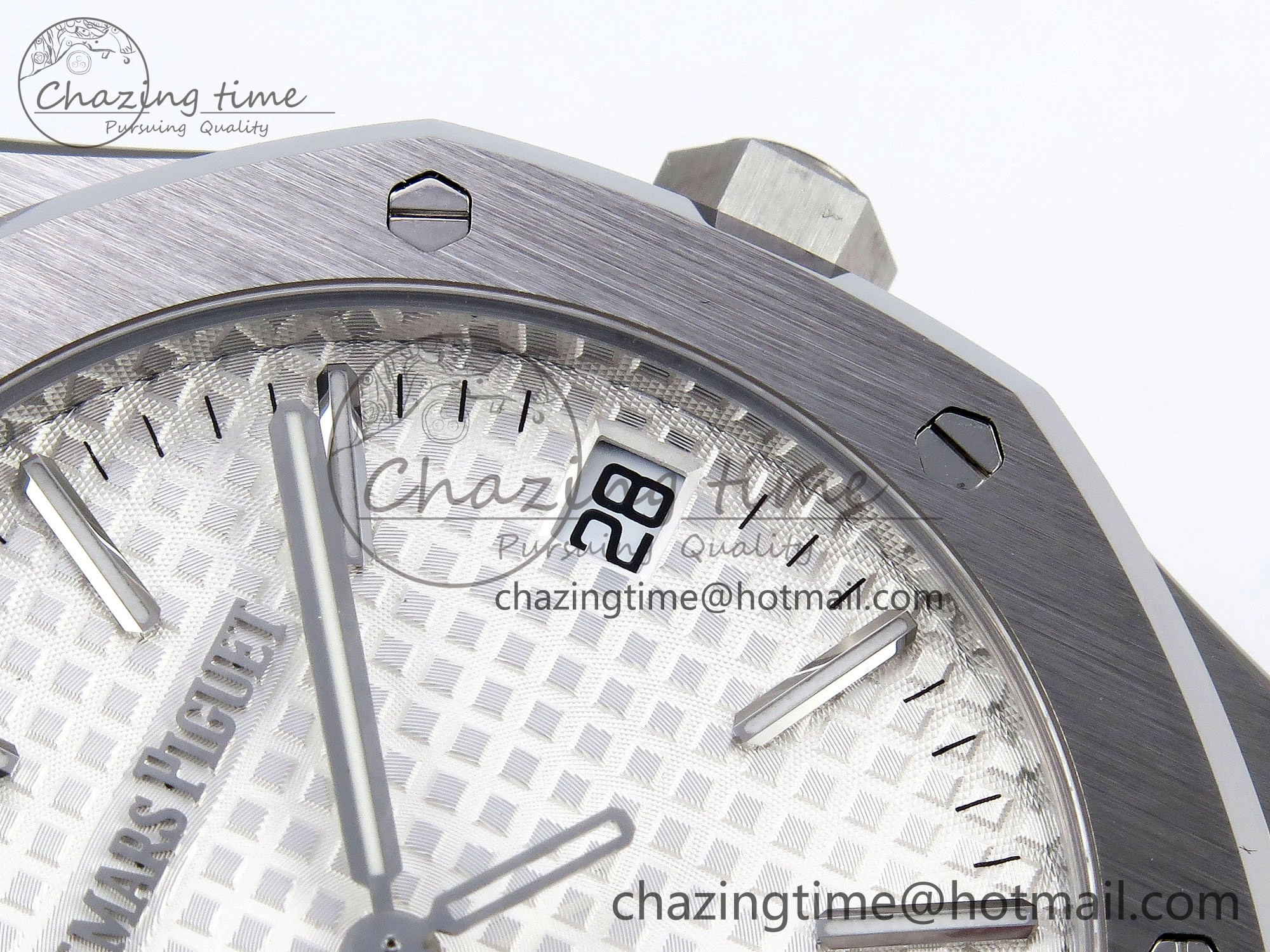 Royal Oak 41mm 15510 “50th Anniversary” SS SF 1:1 Best Edition White Dial on SS Bracelet SA4302 Super Clone