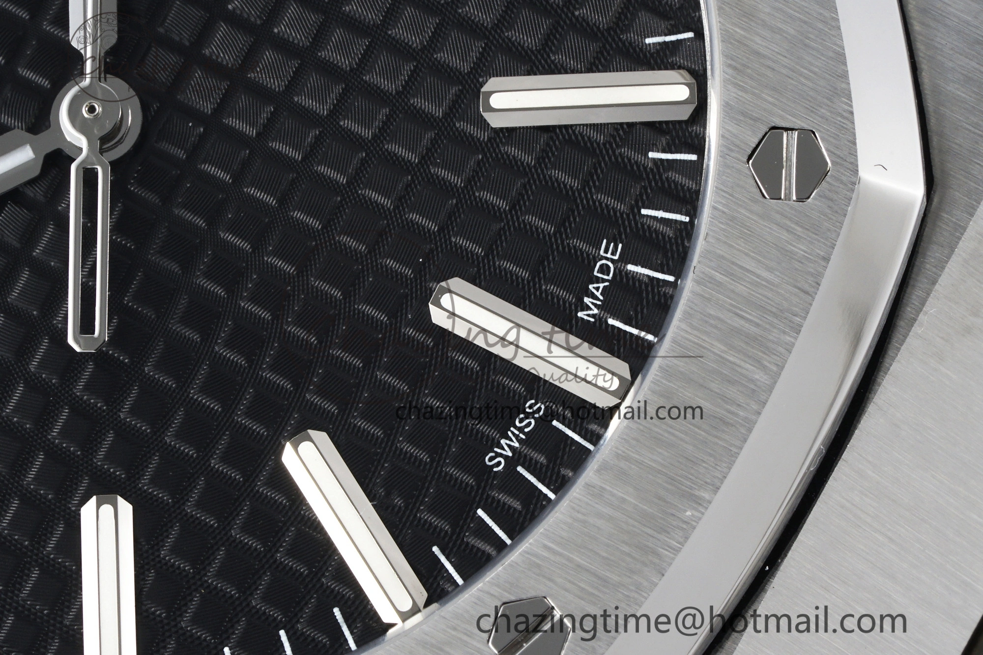 Royal Oak 41mm 15510 “50th Anniversary” SS ZF 1:1 Best Edition Black Textured Dial on SS Bracelet A4302