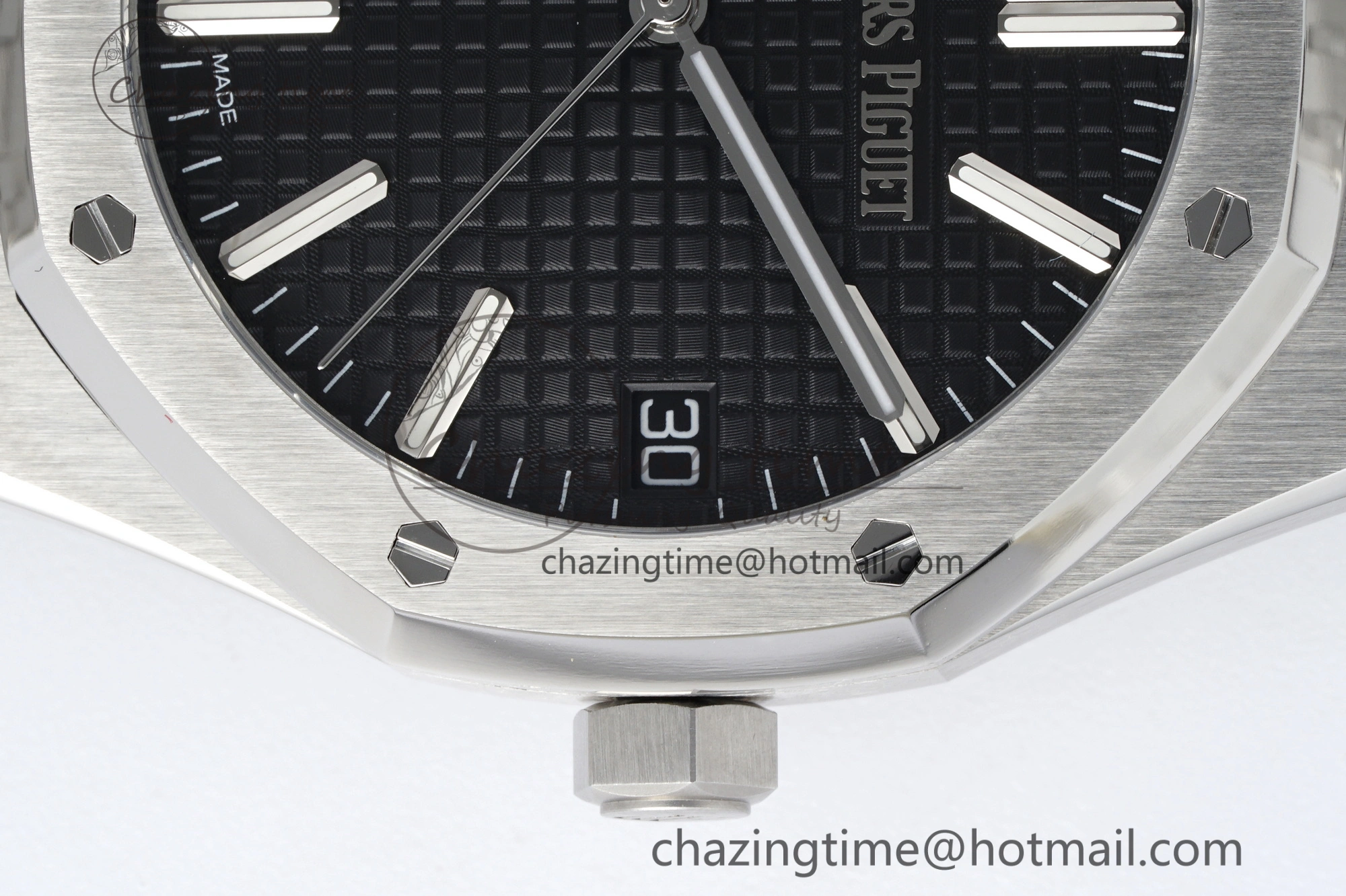 Royal Oak 41mm 15510 “50th Anniversary” SS ZF 1:1 Best Edition Black Textured Dial on SS Bracelet A4302