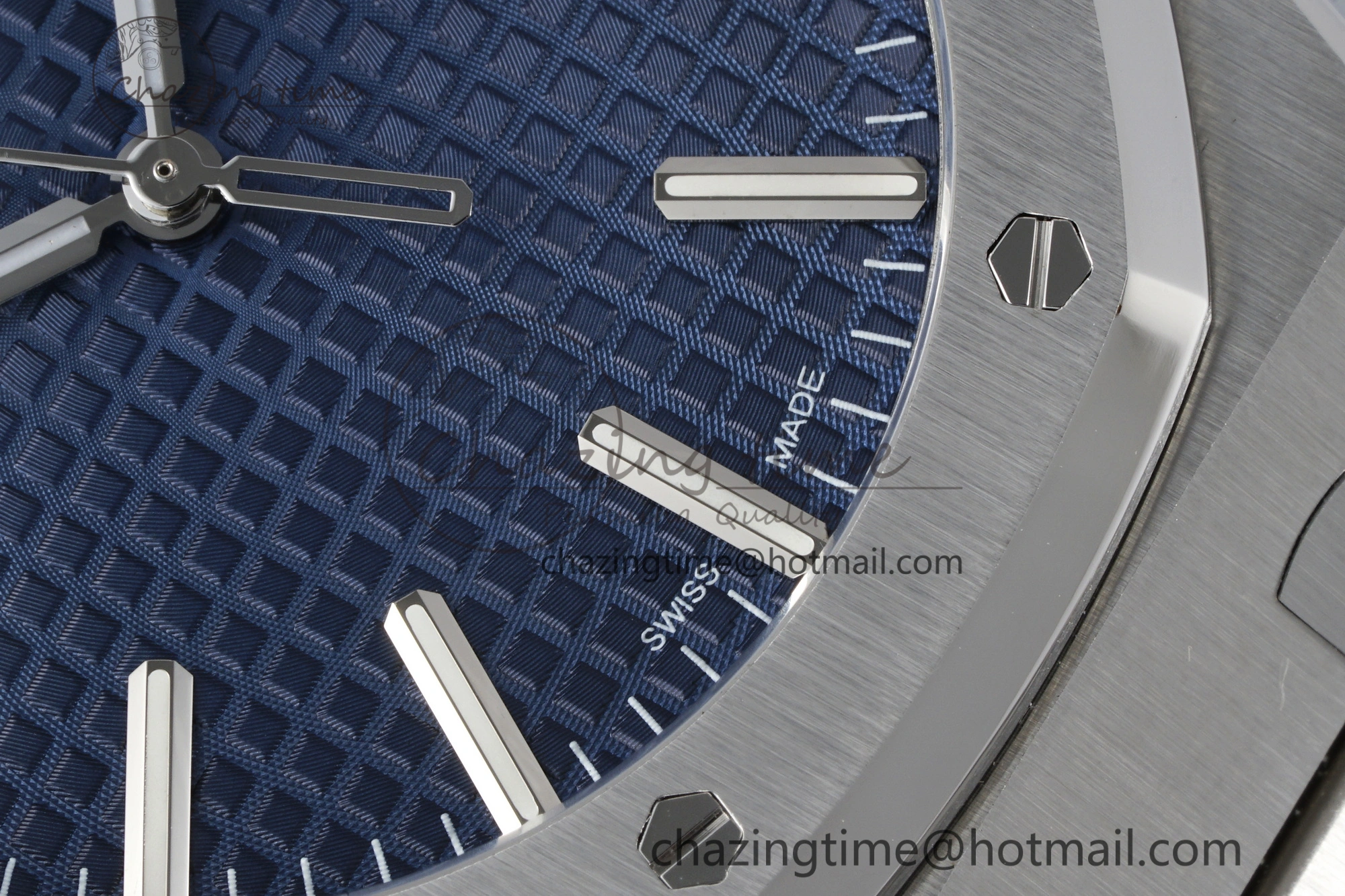 Royal Oak 41mm 15510 “50th Anniversary” SS ZF 1:1 Best Edition Blue Textured Dial on SS Bracelet A4302