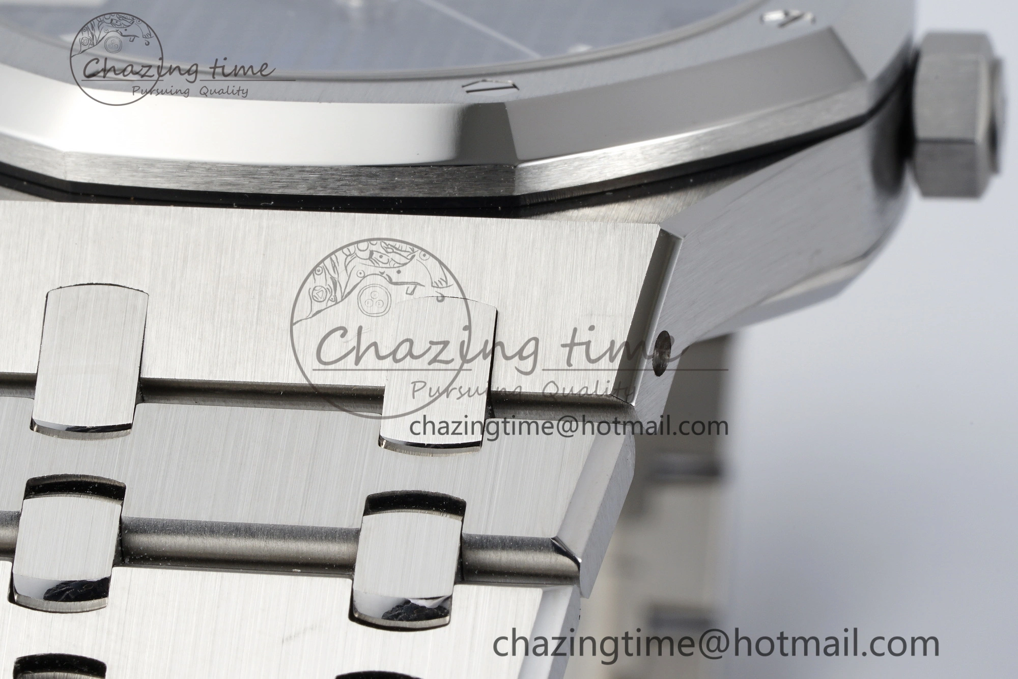 Royal Oak 41mm 15510 “50th Anniversary” SS ZF 1:1 Best Edition Blue Textured Dial on SS Bracelet A4302