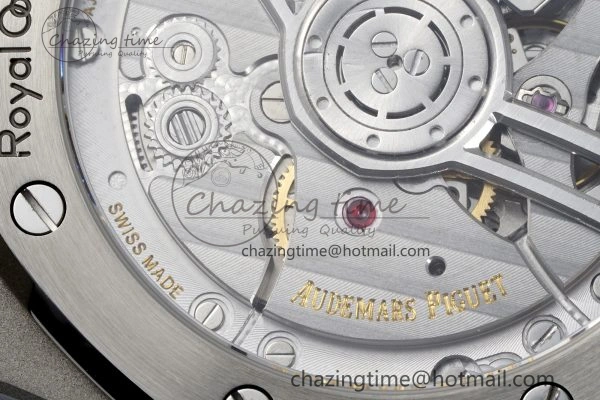 Royal Oak 41mm 15510 “50th Anniversary” SS ZF 1:1 Best Edition Gray Textured Dial on SS Bracelet A4302