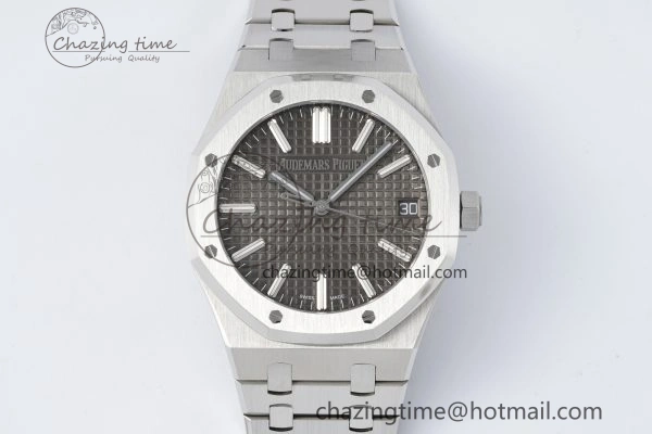 Royal Oak 41mm 15510 “50th Anniversary” SS ZF 1:1 Best Edition Gray Textured Dial on SS Bracelet A4302