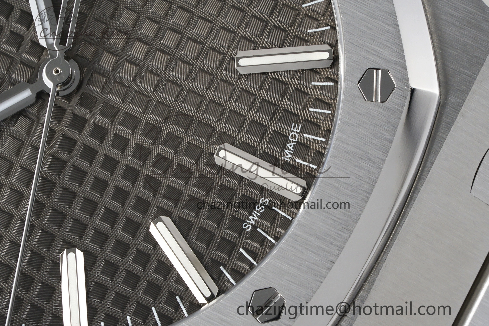 Royal Oak 41mm 15510 “50th Anniversary” SS ZF 1:1 Best Edition Gray Textured Dial on SS Bracelet A4302