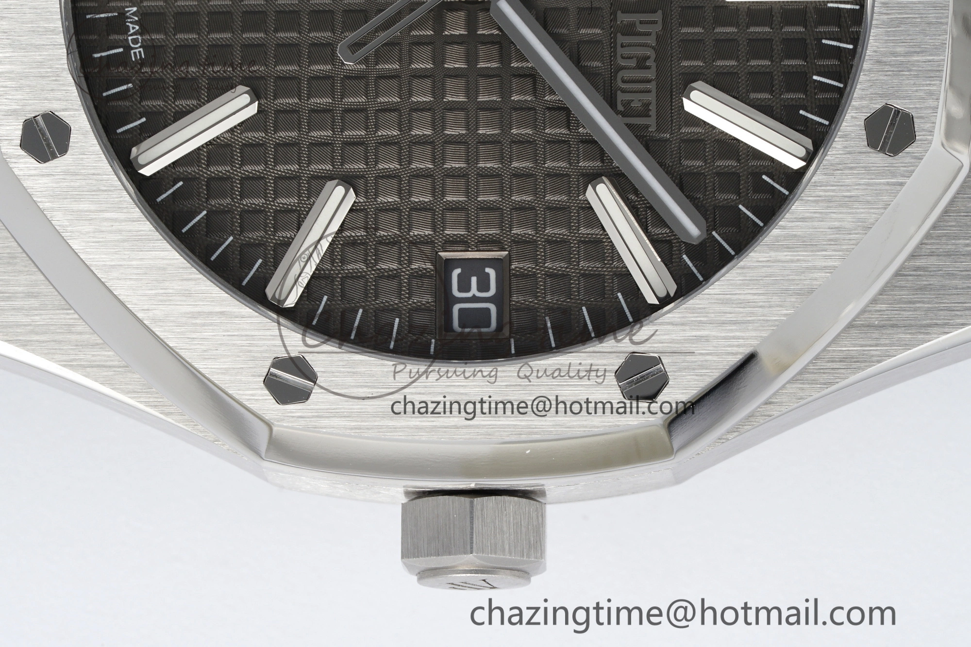 Royal Oak 41mm 15510 “50th Anniversary” SS ZF 1:1 Best Edition Gray Textured Dial on SS Bracelet A4302