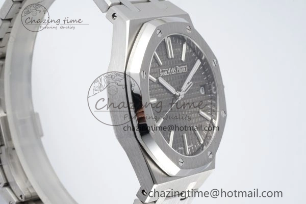 Royal Oak 41mm 15510 “50th Anniversary” SS ZF 1:1 Best Edition Gray Textured Dial on SS Bracelet A4302