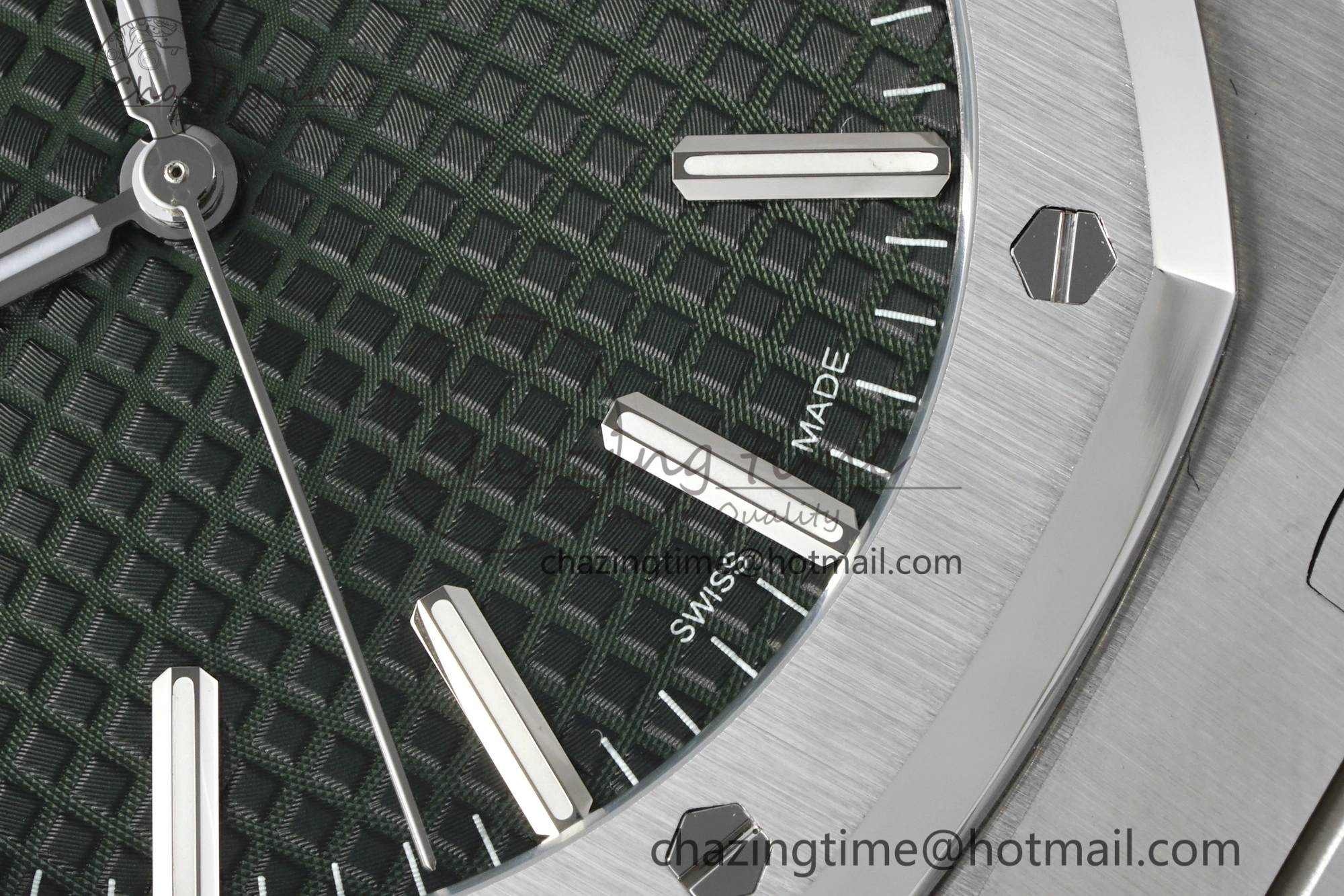 Royal Oak 41mm 15510 “50th Anniversary” SS ZF 1:1 Best Edition Green Textured Dial on SS Bracelet A4302