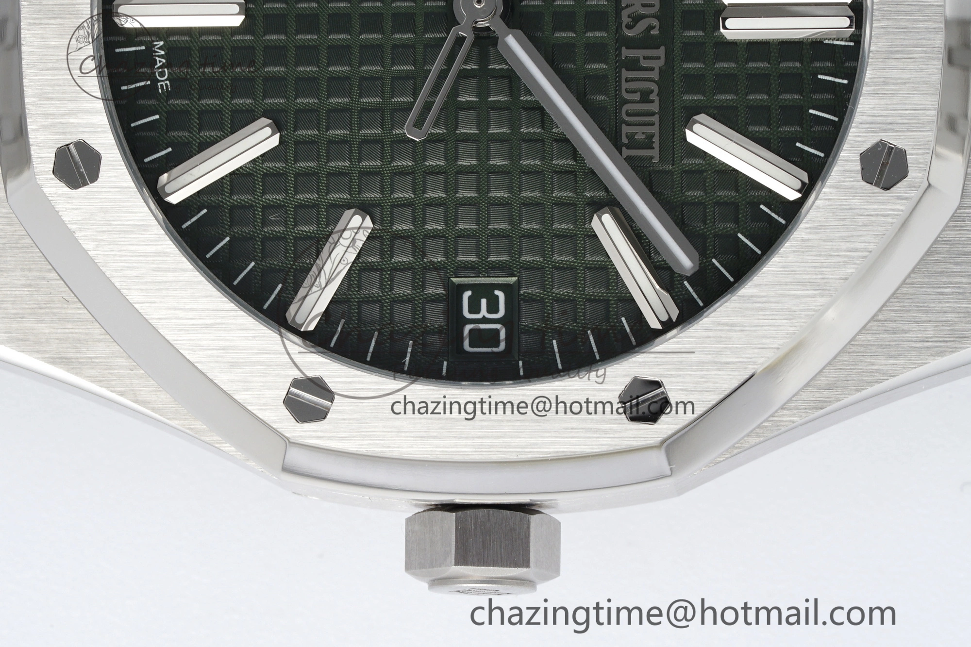 Royal Oak 41mm 15510 “50th Anniversary” SS ZF 1:1 Best Edition Green Textured Dial on SS Bracelet A4302