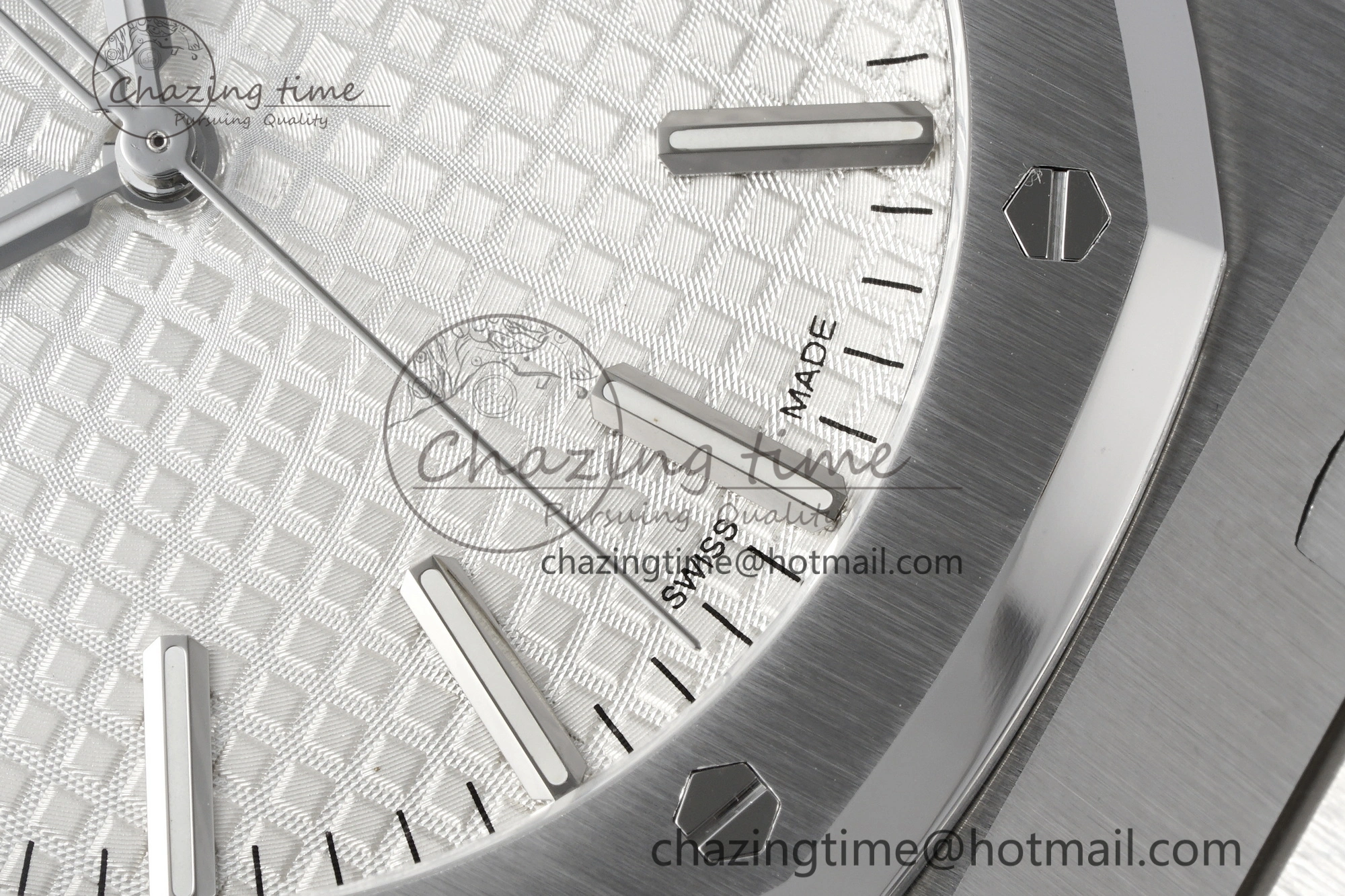 Royal Oak 41mm 15510 “50th Anniversary” SS ZF 1:1 Best Edition White Textured Dial on SS Bracelet A4302