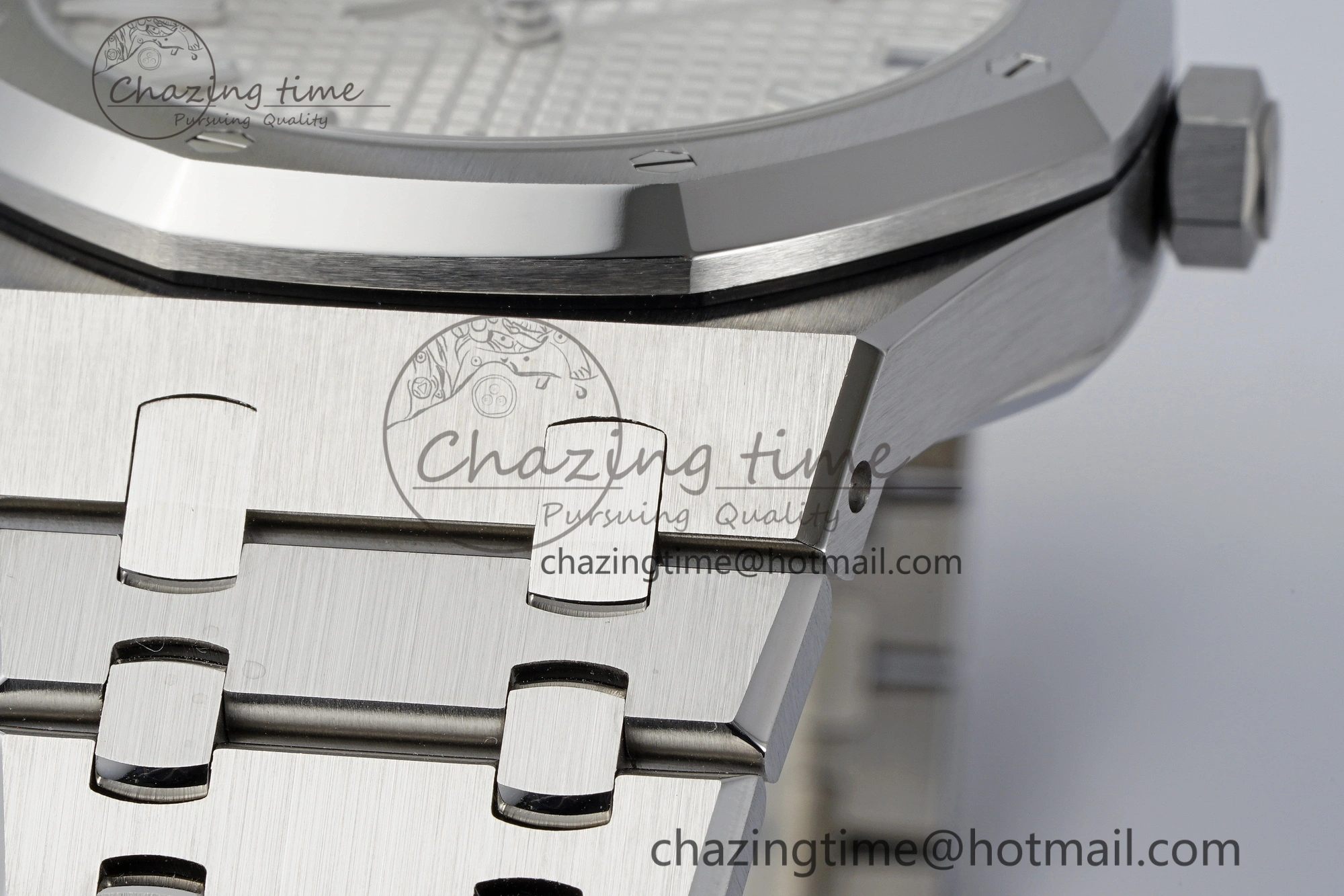 Royal Oak 41mm 15510 “50th Anniversary” SS ZF 1:1 Best Edition White Textured Dial on SS Bracelet A4302