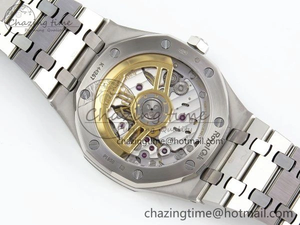 Royal Oak 41mm 15510 Frosted SS APSF 1:1 Best Edition Black Textured Dial on SS Bracelet SA4302 Super Clone