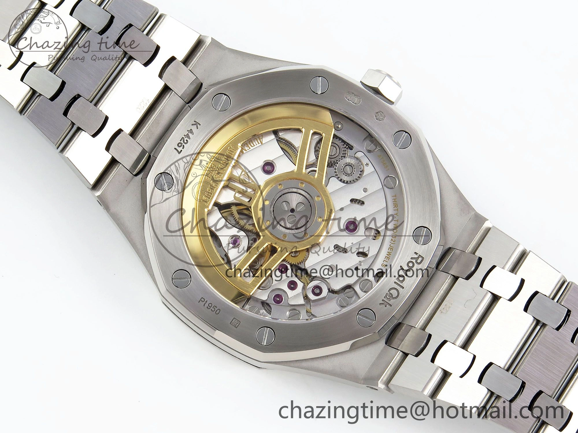 Royal Oak 41mm 15510 Frosted SS APSF 1:1 Best Edition Black Textured Dial on SS Bracelet SA4302 Super Clone