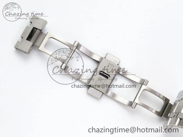 Royal Oak 41mm 15510 Frosted SS APSF 1:1 Best Edition Black Textured Dial on SS Bracelet SA4302 Super Clone