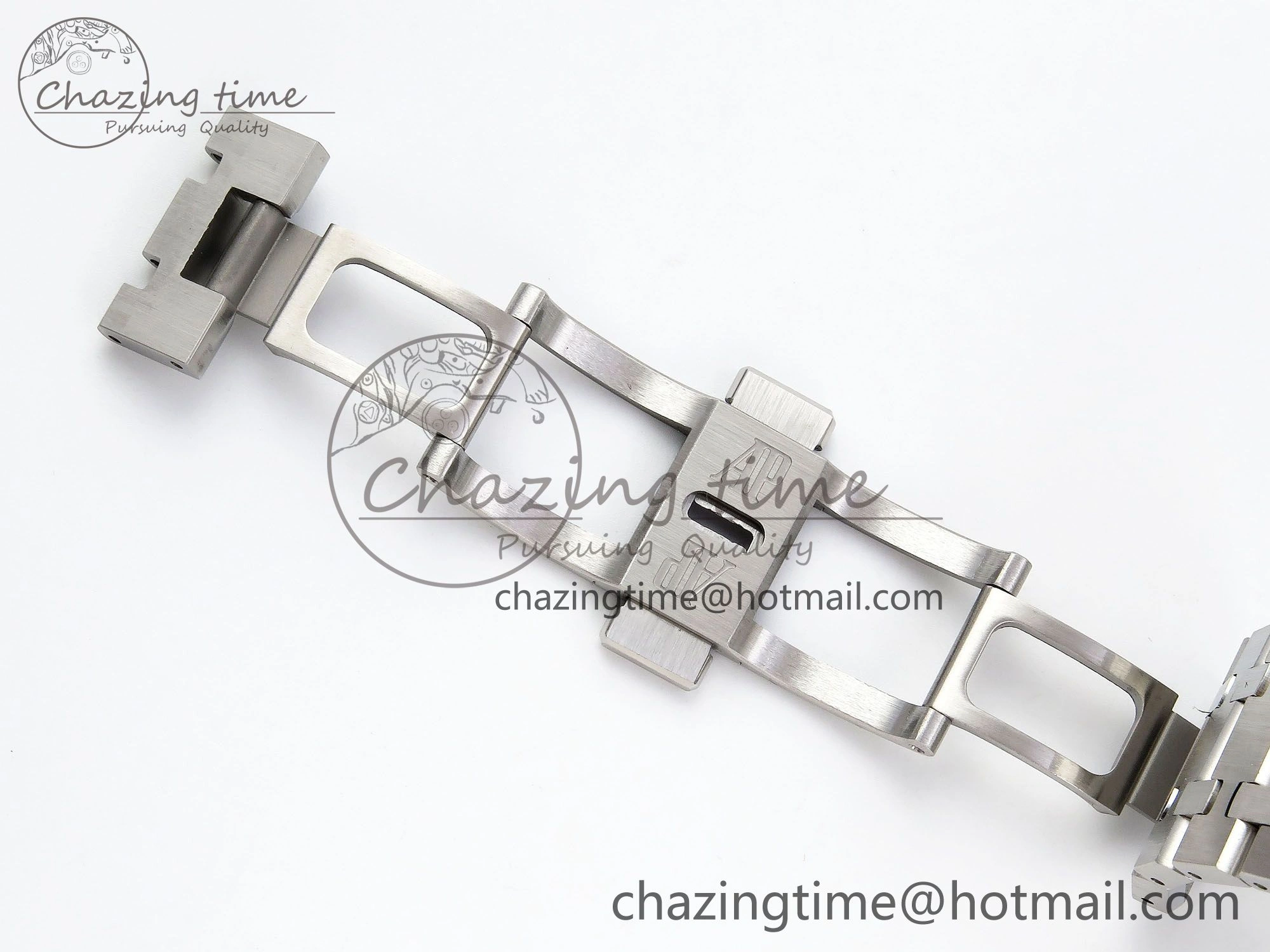 Royal Oak 41mm 15510 Frosted SS APSF 1:1 Best Edition Black Textured Dial on SS Bracelet SA4302 Super Clone
