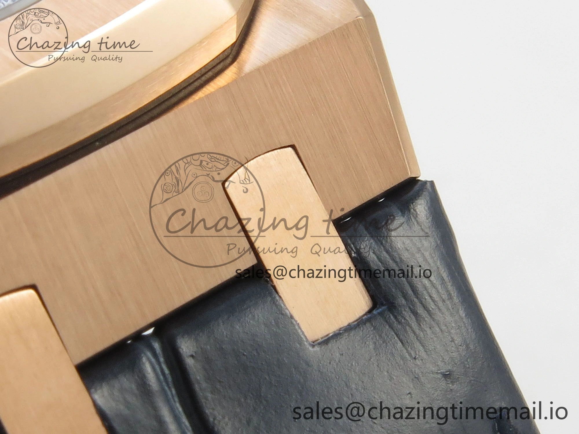 Royal Oak 41mm 15510 RG RSF 1:1 Best Edition Blue Dial on Blue leather strap SA4302 Super Clone