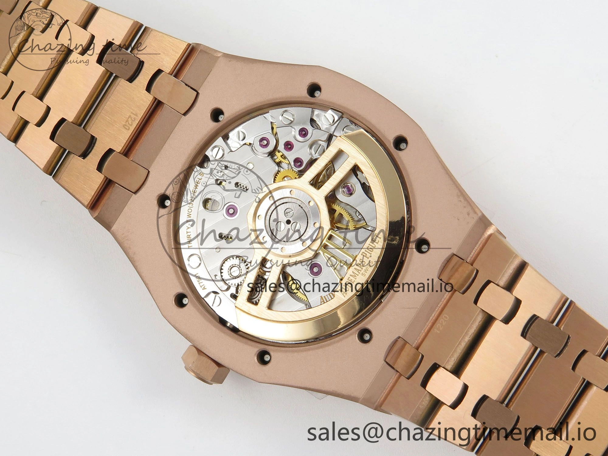 Royal Oak 41mm 15510 RG RSF 1:1 Best Edition Blue Dial on RG Bracelet SA4302 Super Clone