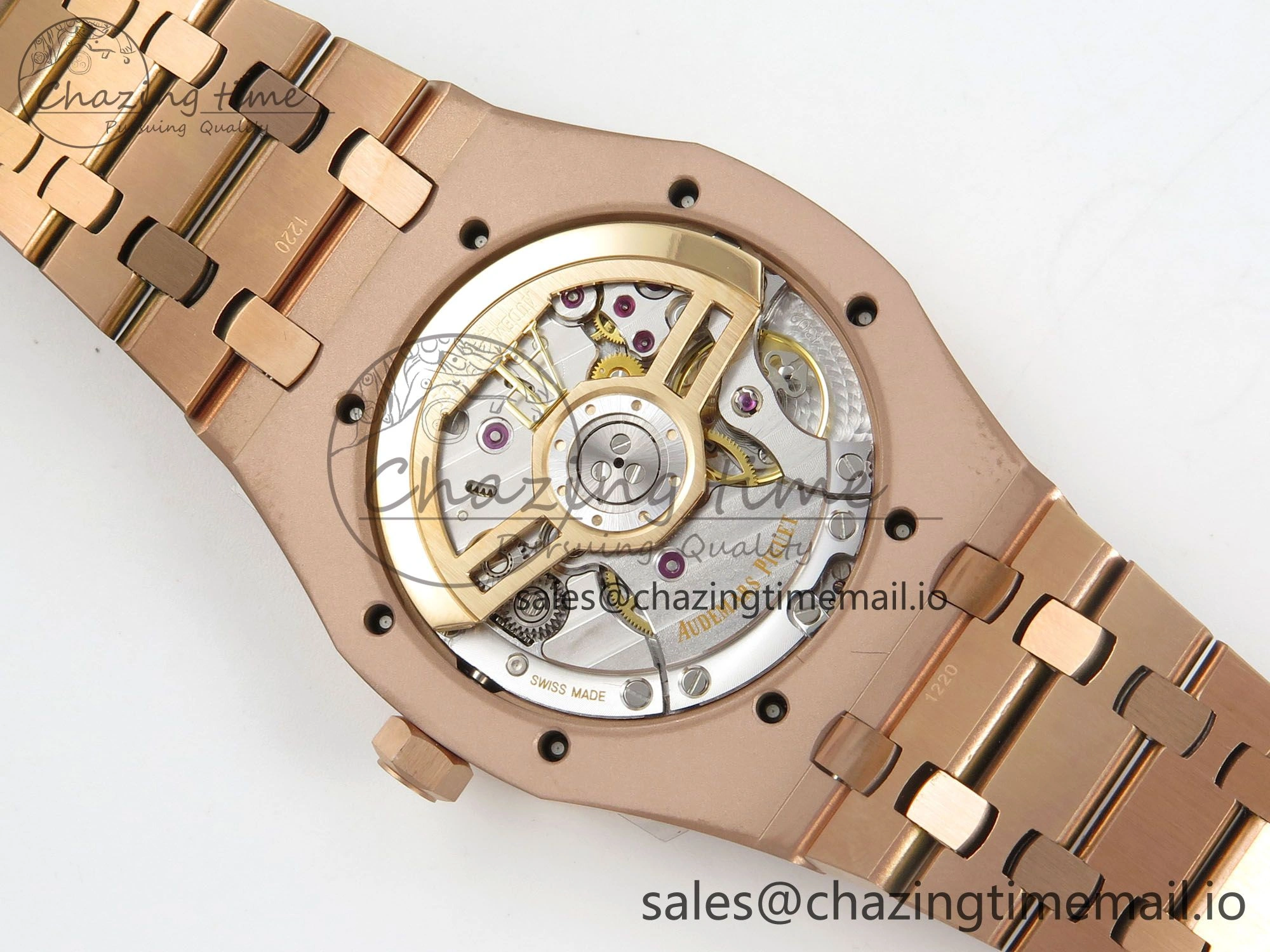 Royal Oak 41mm 15510 RG RSF 1:1 Best Edition Blue Dial on RG Bracelet SA4302 Super Clone