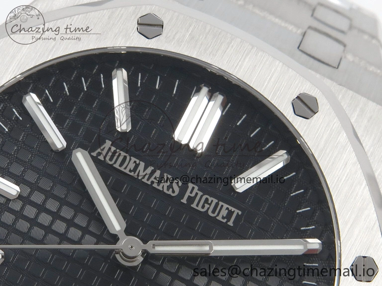 Royal Oak 41mm 15510 SS RSF 1:1 Best Edition Black Dial on SS Bracelet SA4302 Super Clone