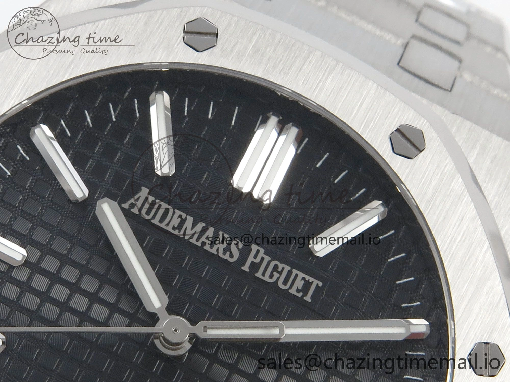 Royal Oak 41mm 15510 SS RSF 1:1 Best Edition Black Dial on SS Bracelet SA4302 Super Clone