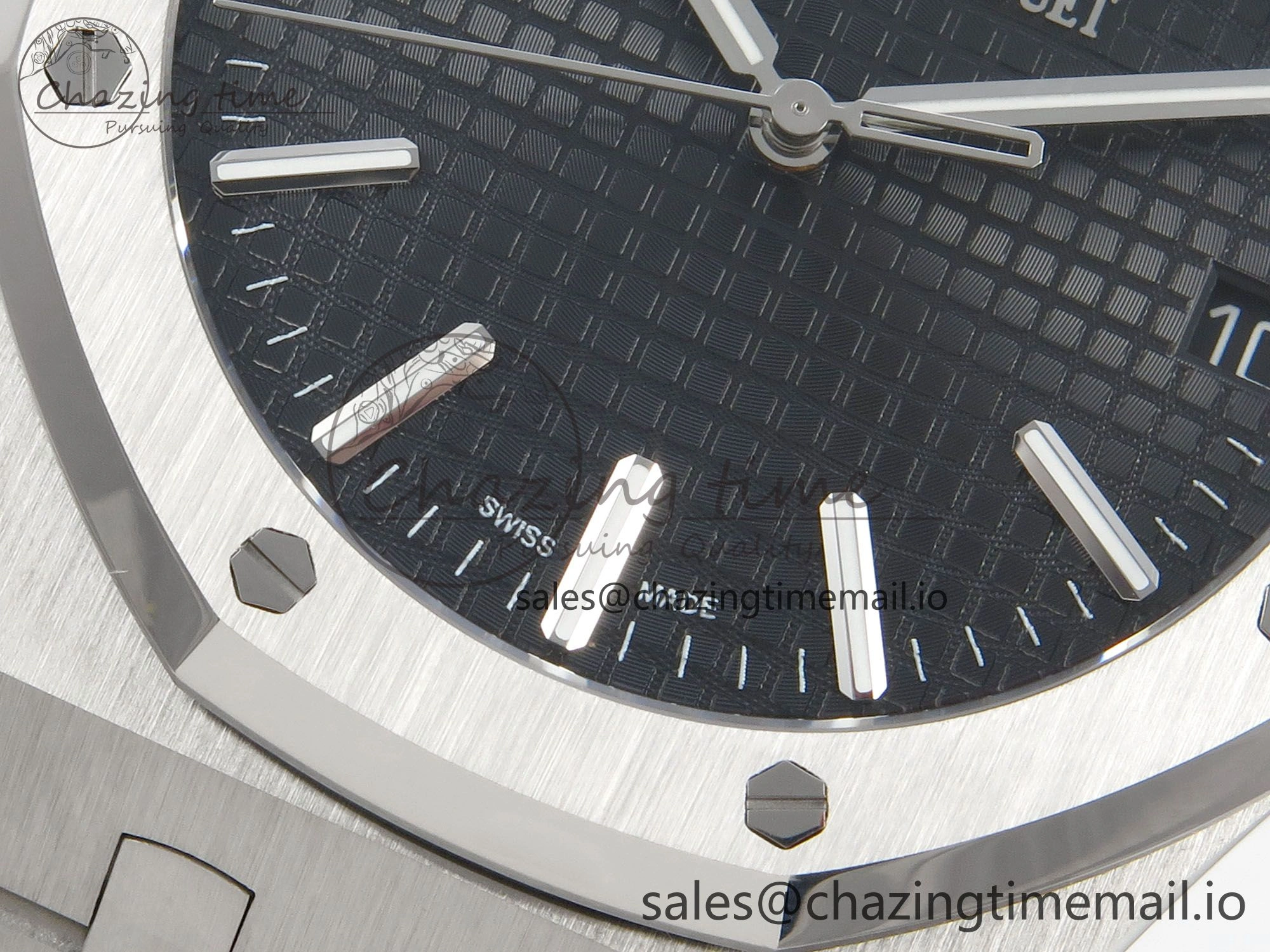 Royal Oak 41mm 15510 SS RSF 1:1 Best Edition Black Dial on SS Bracelet SA4302 Super Clone