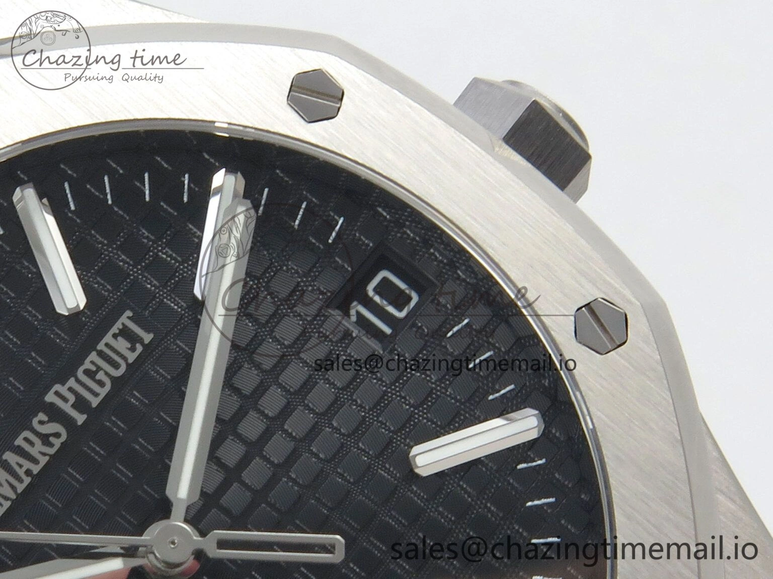 Royal Oak 41mm 15510 SS RSF 1:1 Best Edition Black Dial on SS Bracelet SA4302 Super Clone