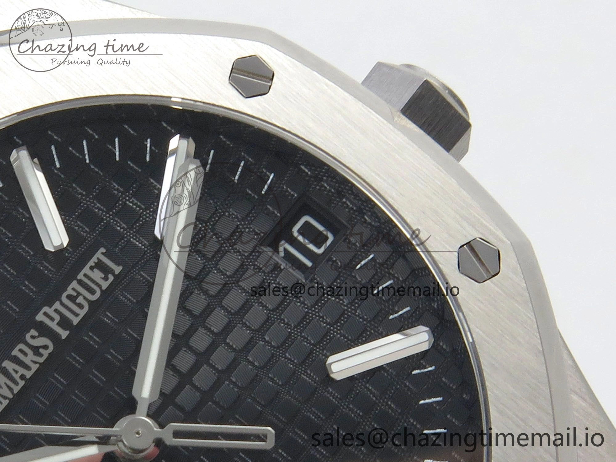 Royal Oak 41mm 15510 SS RSF 1:1 Best Edition Black Dial on SS Bracelet SA4302 Super Clone