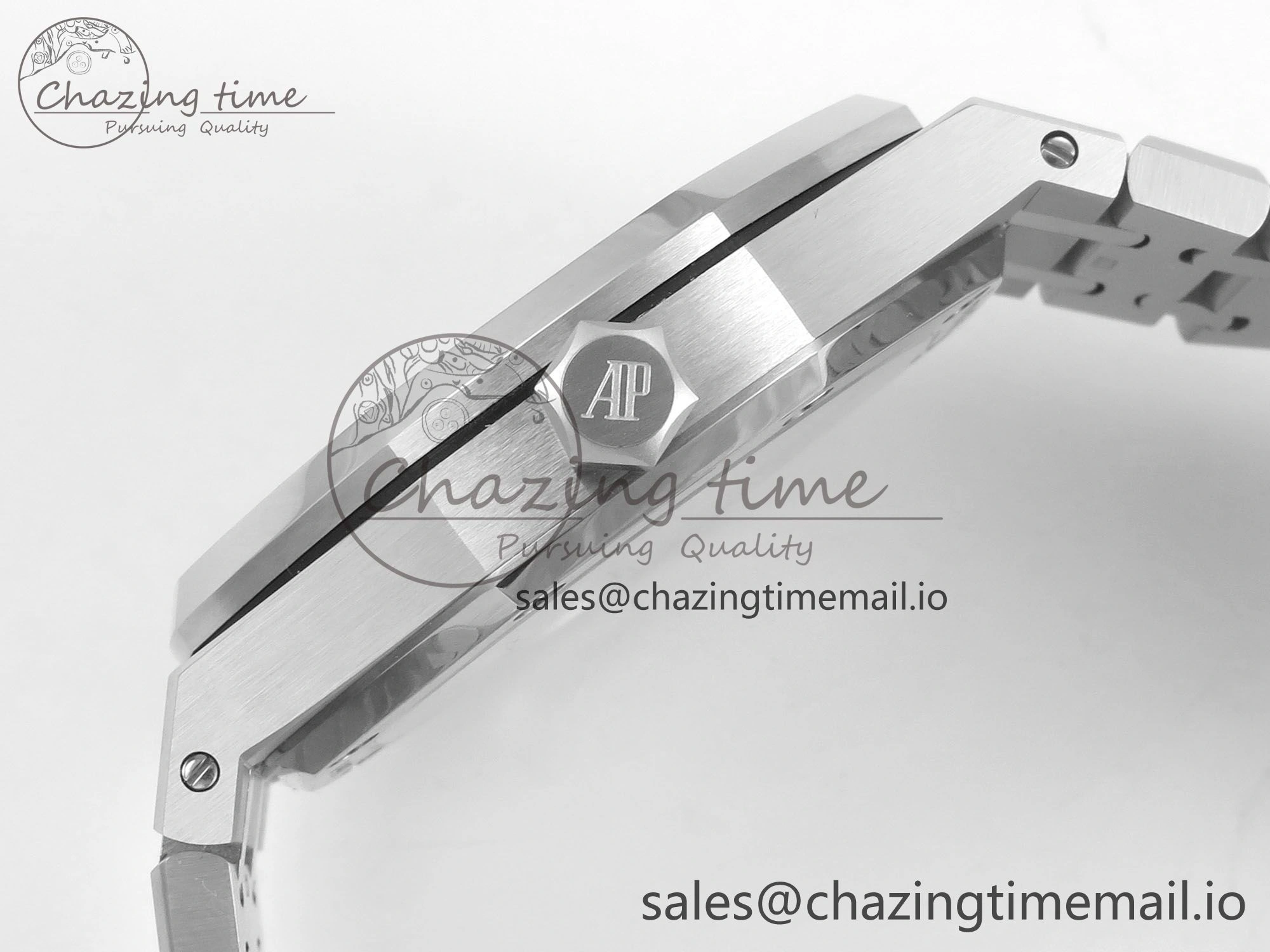 Royal Oak 41mm 15510 SS RSF 1:1 Best Edition Black Dial on SS Bracelet SA4302 Super Clone