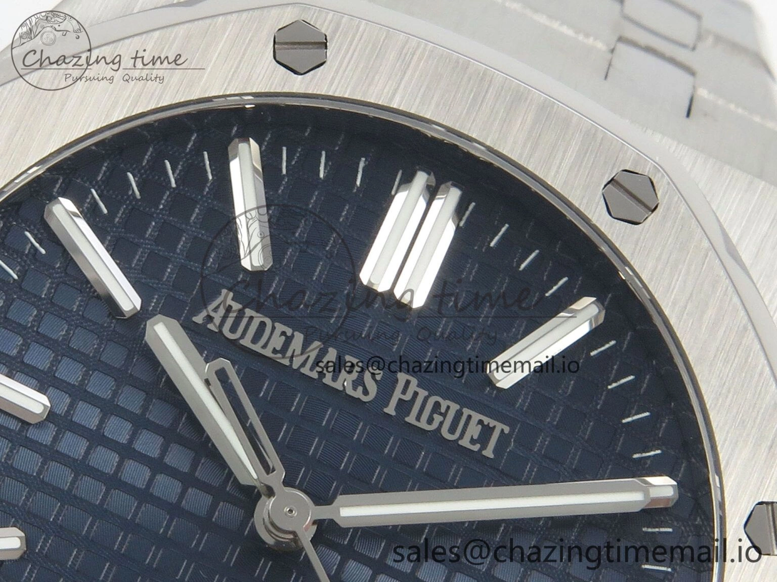 Royal Oak 41mm 15510 SS RSF 1:1 Best Edition Blue Dial on SS Bracelet SA4302 Super Clone