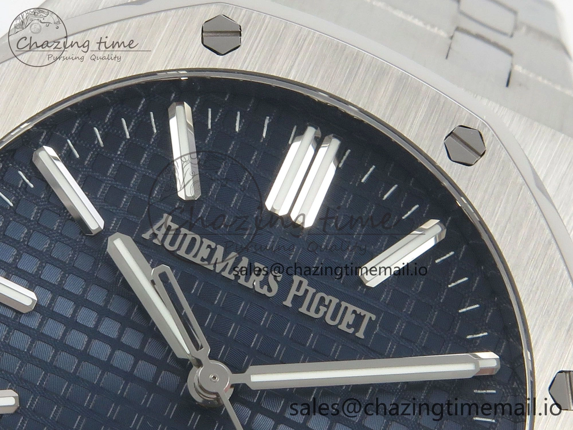 Royal Oak 41mm 15510 SS RSF 1:1 Best Edition Blue Dial on SS Bracelet SA4302 Super Clone