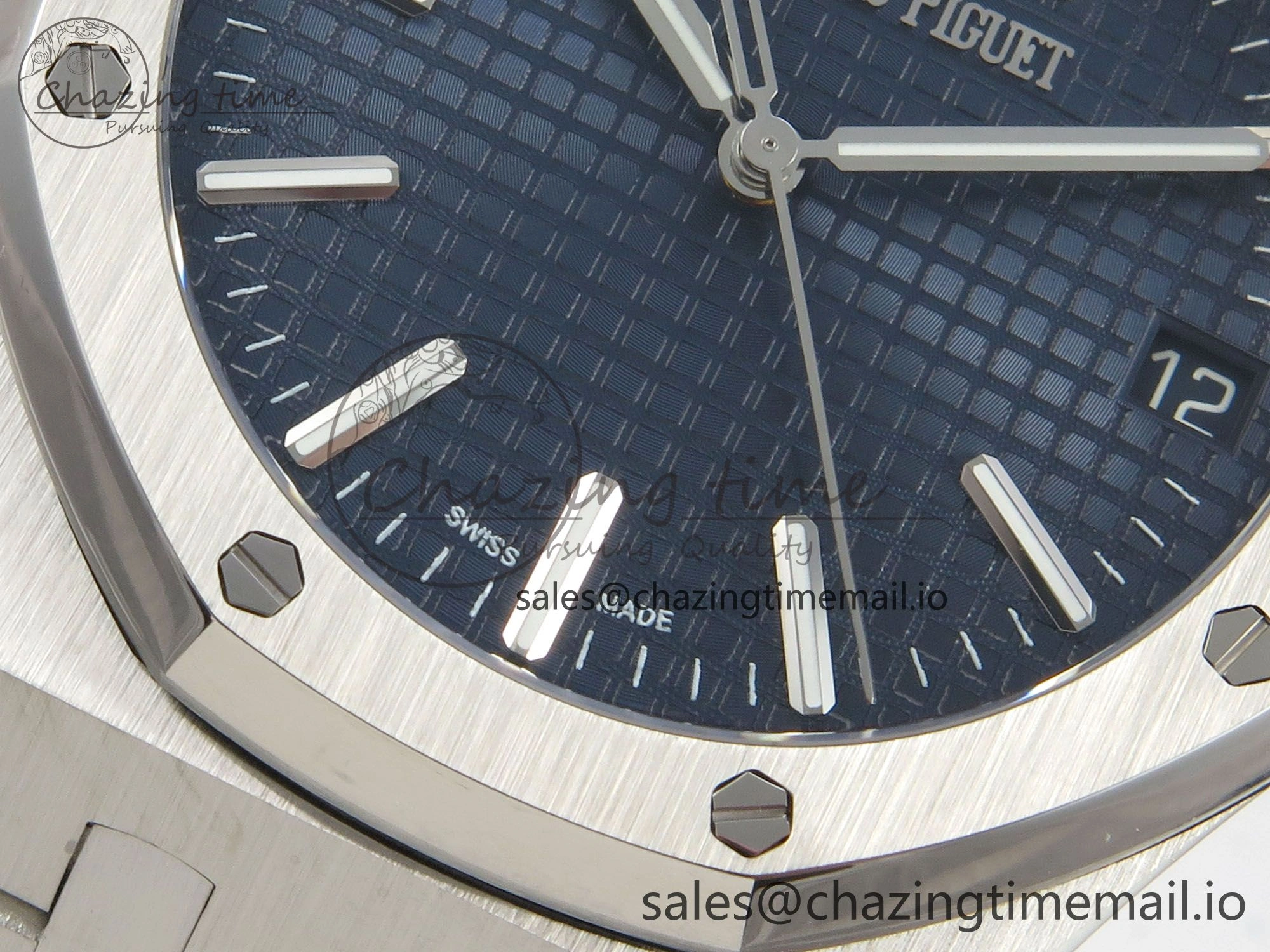 Royal Oak 41mm 15510 SS RSF 1:1 Best Edition Blue Dial on SS Bracelet SA4302 Super Clone