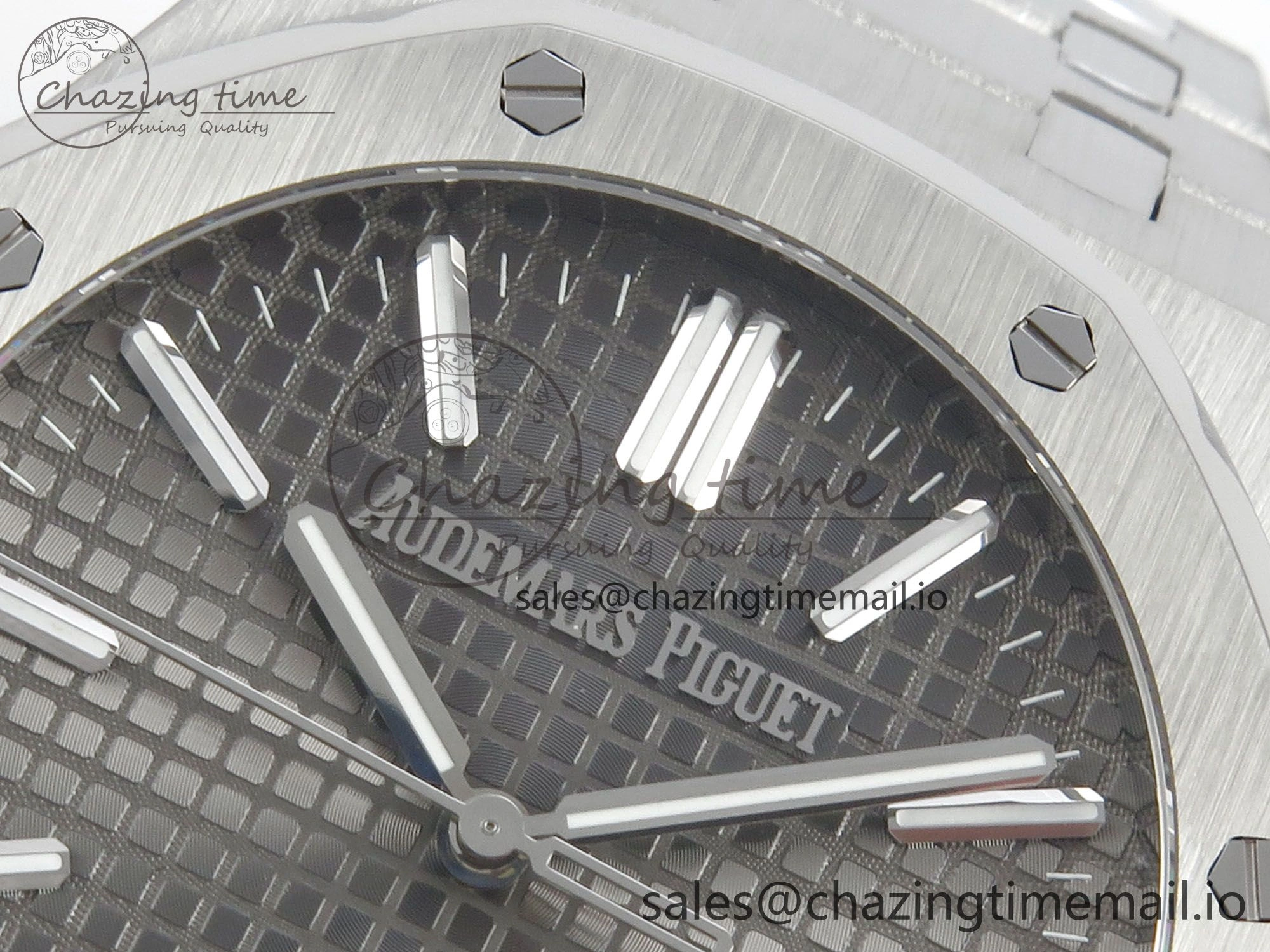 Royal Oak 41mm 15510 SS RSF 1:1 Best Edition Gray Dial on SS Bracelet SA4302 Super Clone
