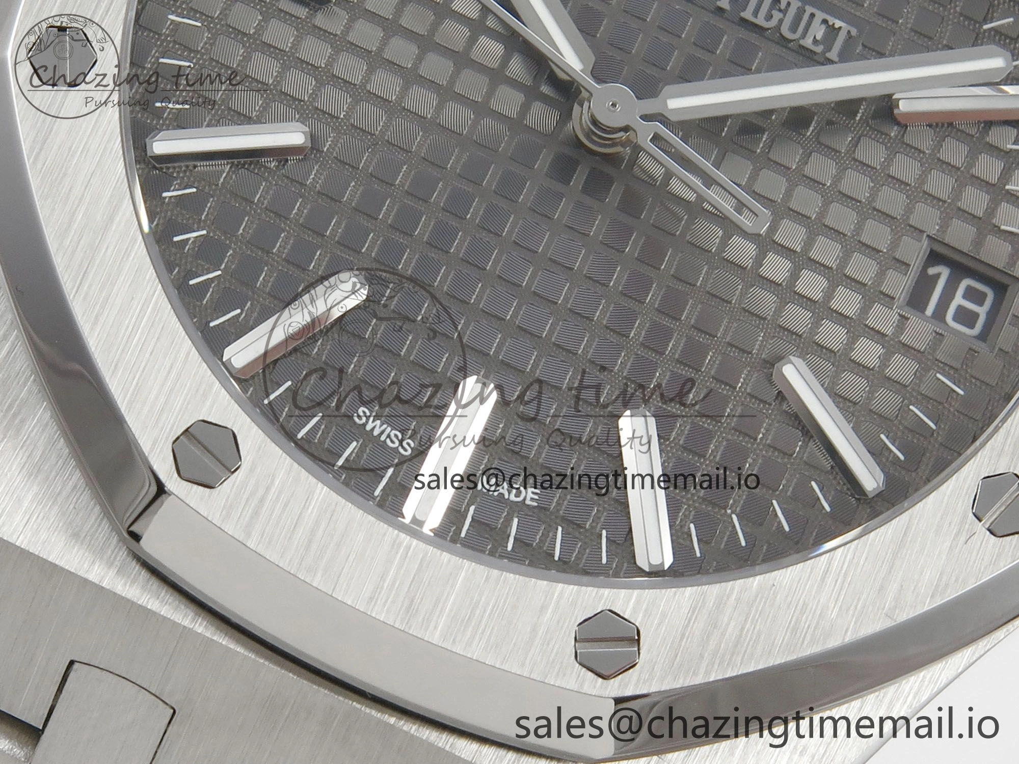 Royal Oak 41mm 15510 SS RSF 1:1 Best Edition Gray Dial on SS Bracelet SA4302 Super Clone
