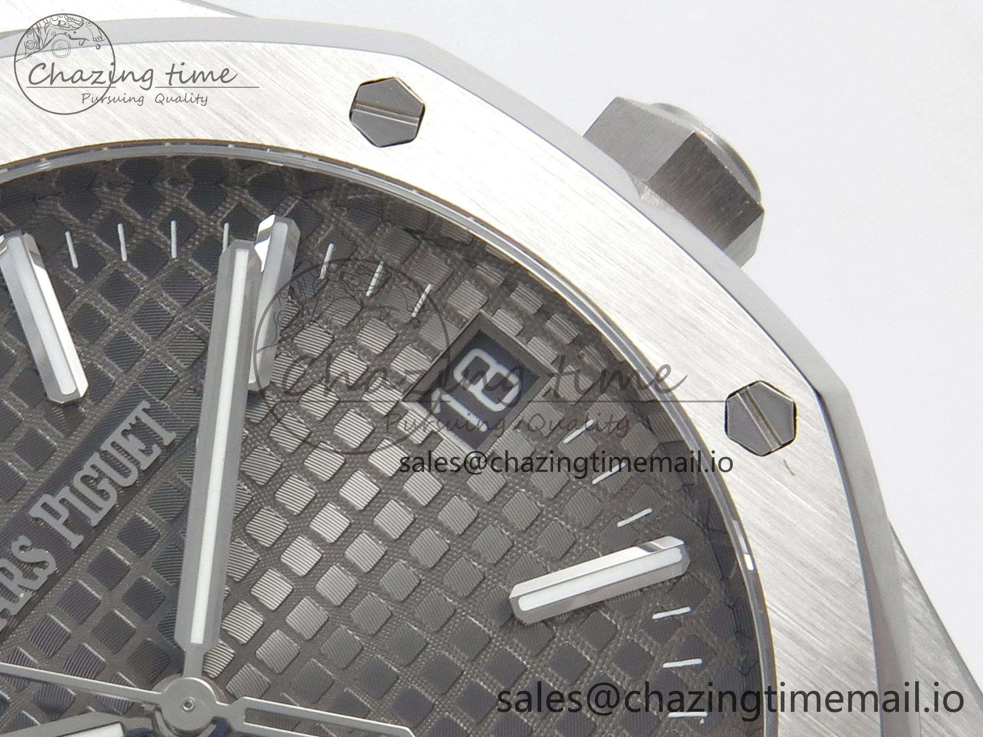 Royal Oak 41mm 15510 SS RSF 1:1 Best Edition Gray Dial on SS Bracelet SA4302 Super Clone