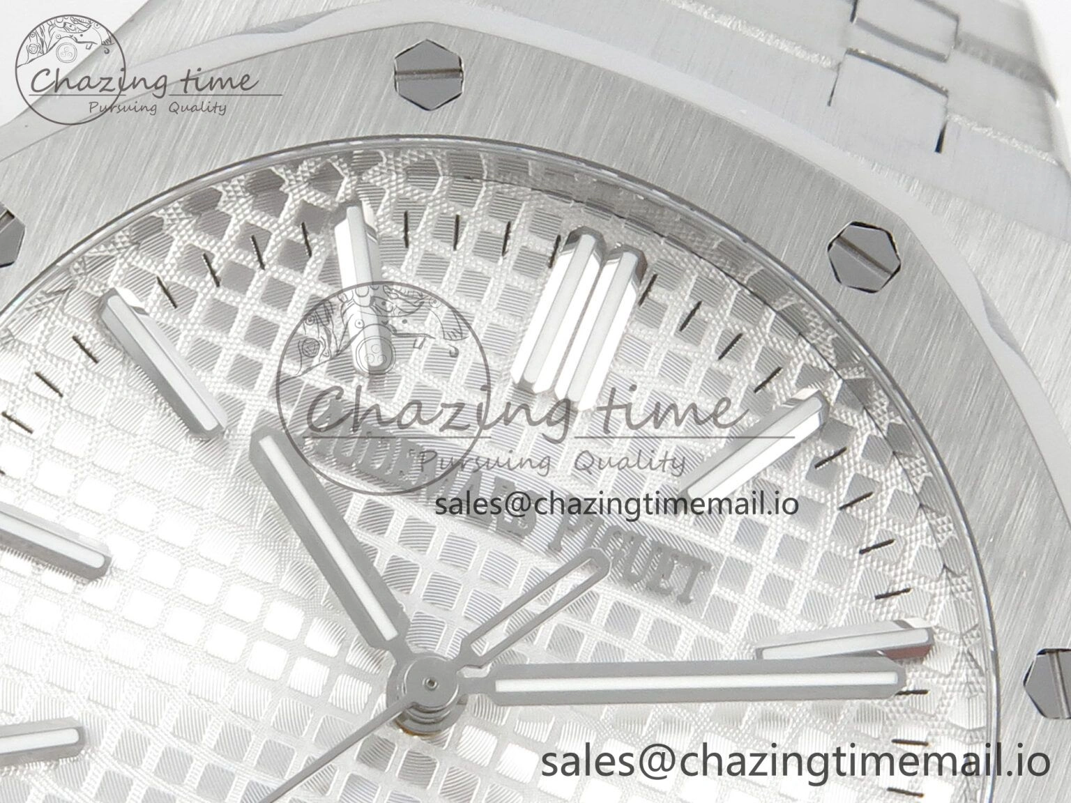 Royal Oak 41mm 15510 SS RSF 1:1 Best Edition Silver Dial on SS Bracelet SA4302 Super Clone