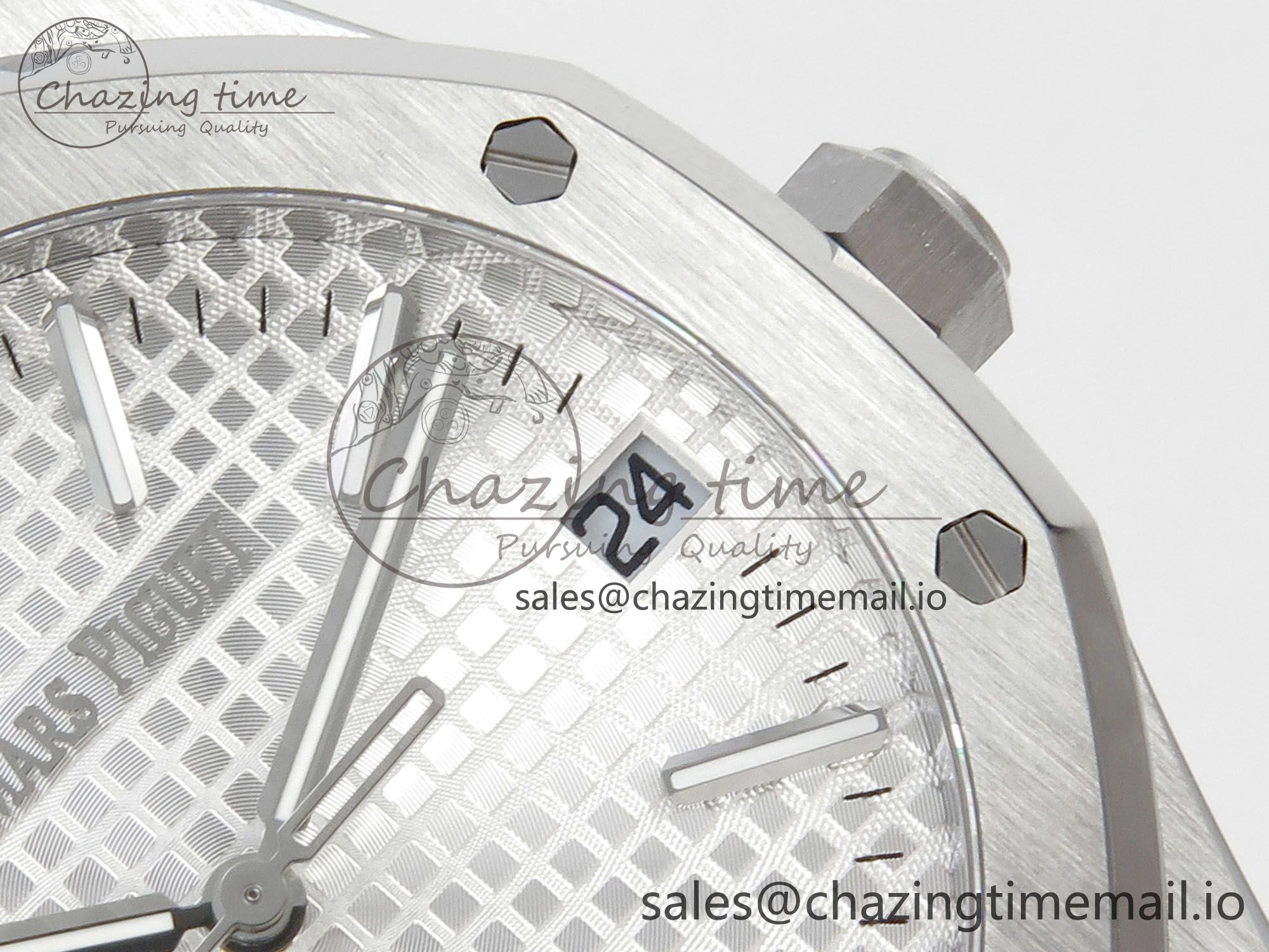 Royal Oak 41mm 15510 SS RSF 1:1 Best Edition Silver Dial on SS Bracelet SA4302 Super Clone