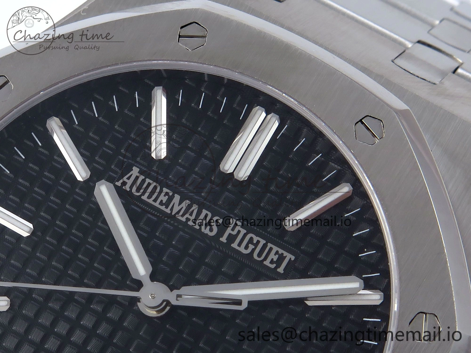 Royal Oak 41mm 15510 SS TKF 1:1 Best Edition Black Dial on SS Bracelet SA4302 Super Clone
