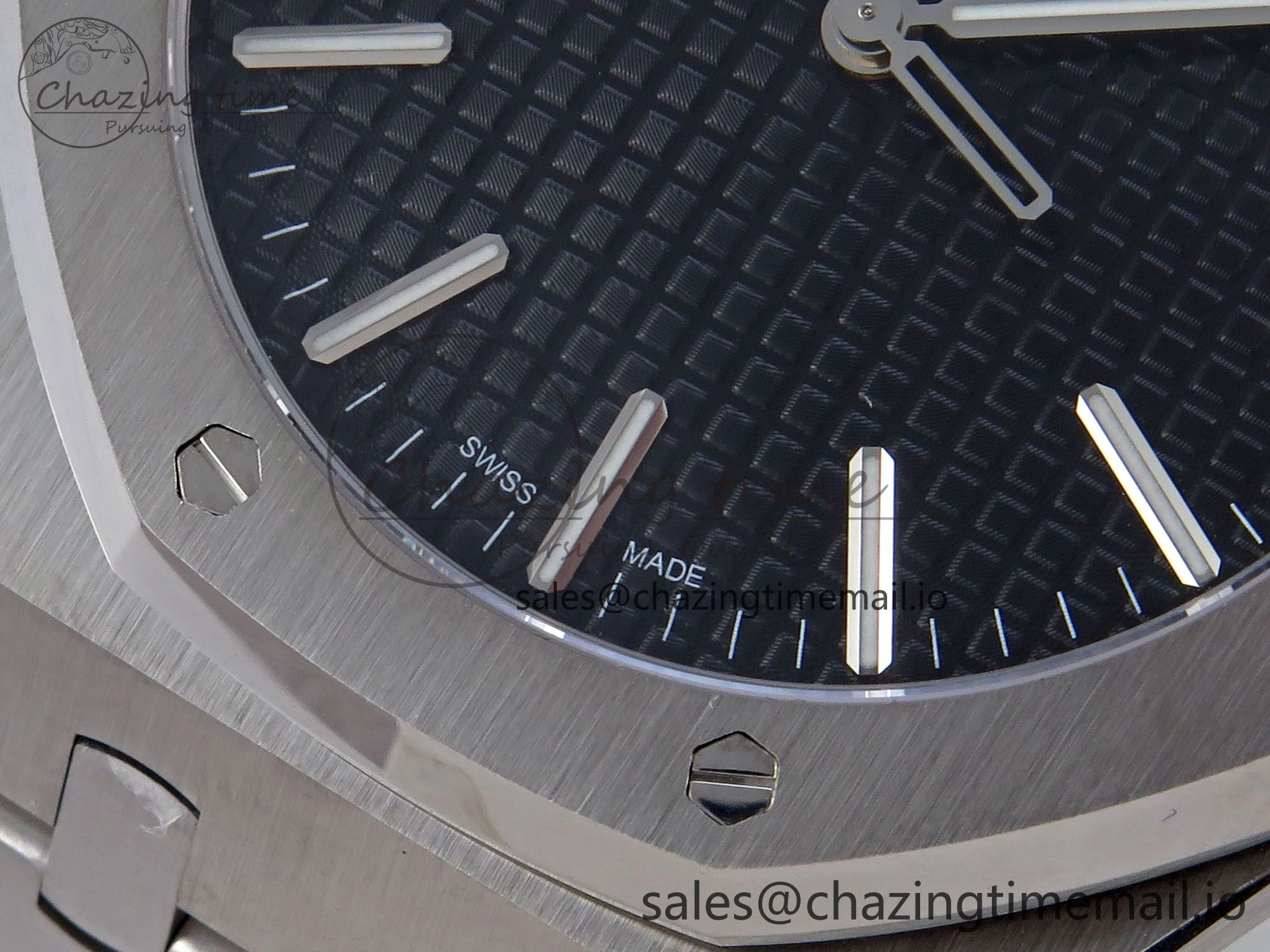 Royal Oak 41mm 15510 SS TKF 1:1 Best Edition Black Dial on SS Bracelet SA4302 Super Clone