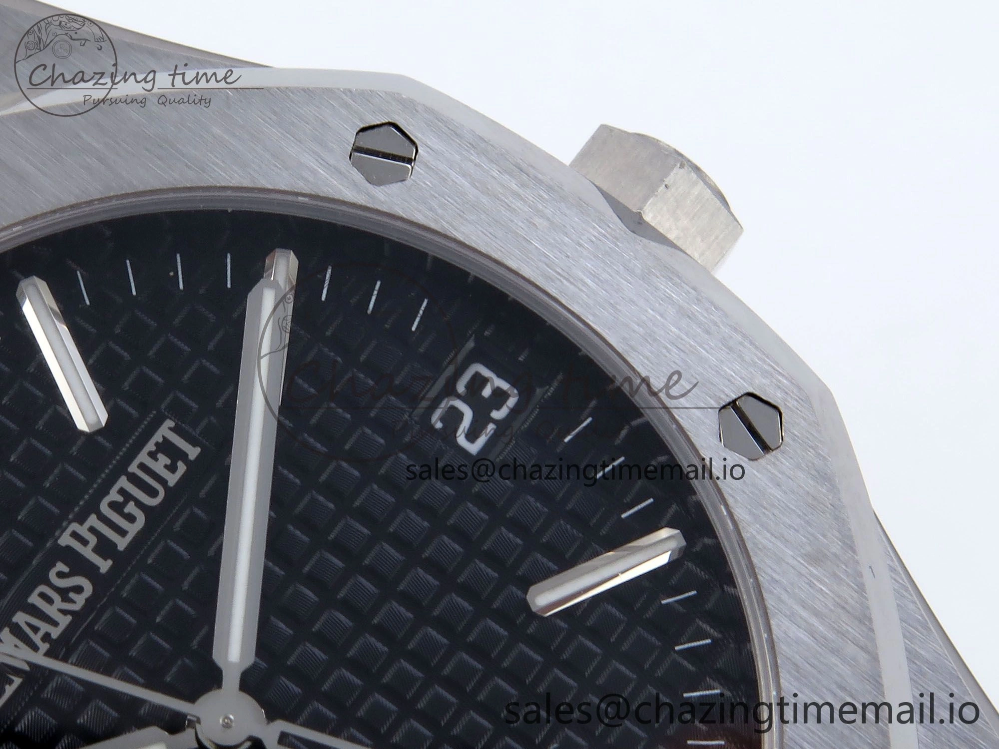 Royal Oak 41mm 15510 SS TKF 1:1 Best Edition Black Dial on SS Bracelet SA4302 Super Clone
