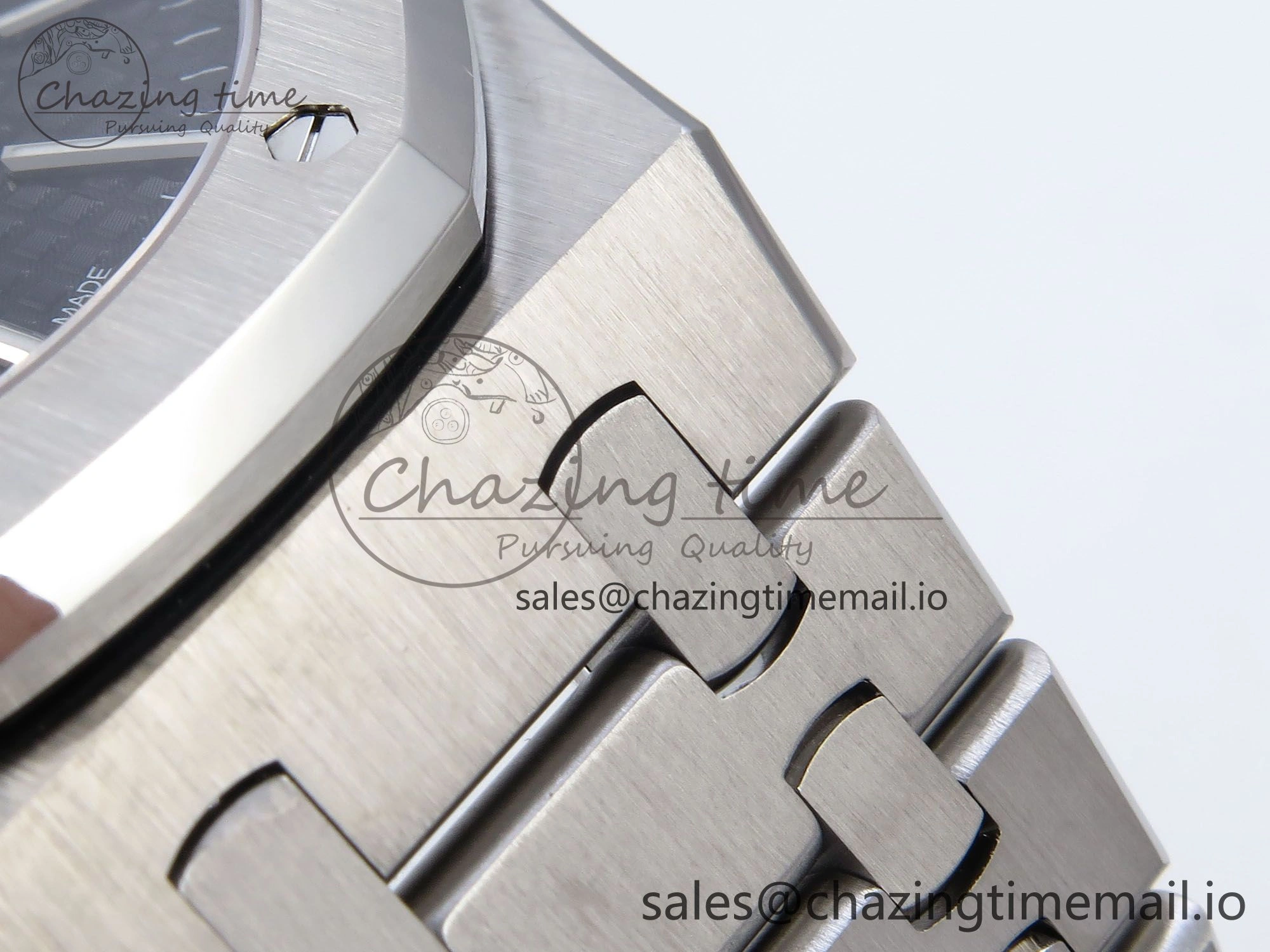 Royal Oak 41mm 15510 SS TKF 1:1 Best Edition Black Dial on SS Bracelet SA4302 Super Clone