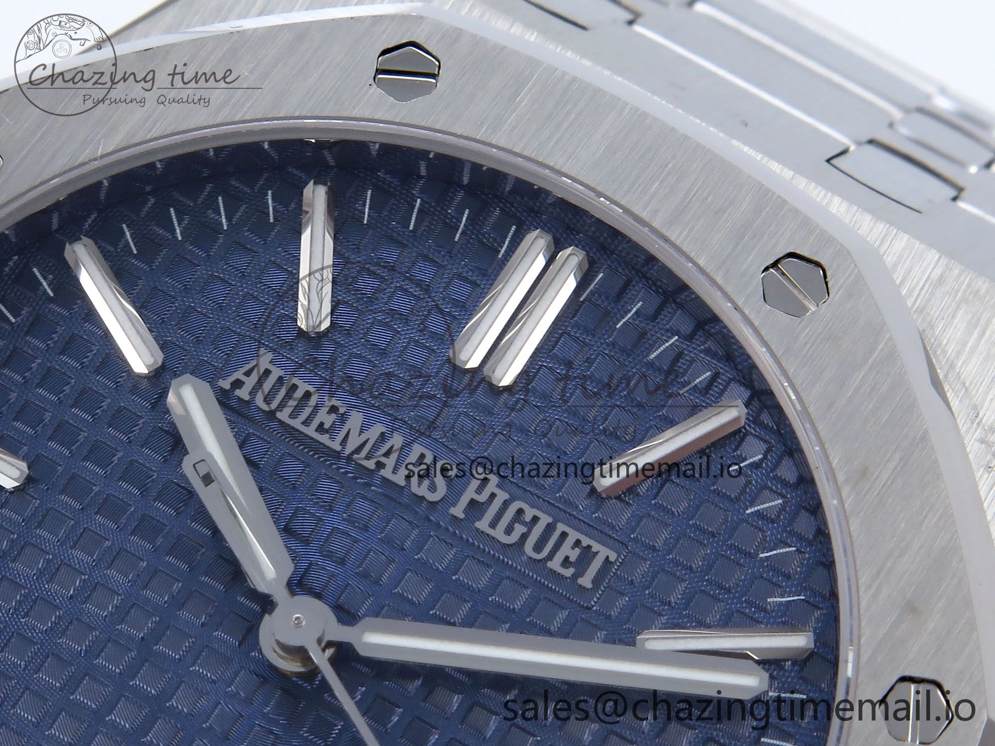 Royal Oak 41mm 15510 SS TKF 1:1 Best Edition Blue Dial on SS Bracelet SA4302 Super Clone