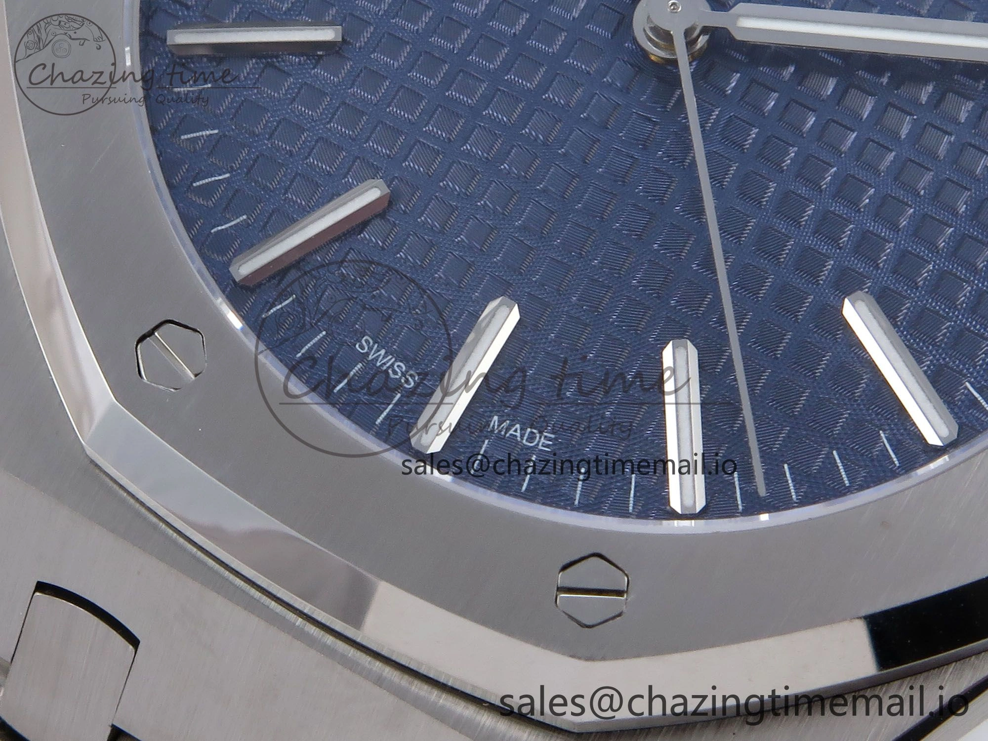 Royal Oak 41mm 15510 SS TKF 1:1 Best Edition Blue Dial on SS Bracelet SA4302 Super Clone