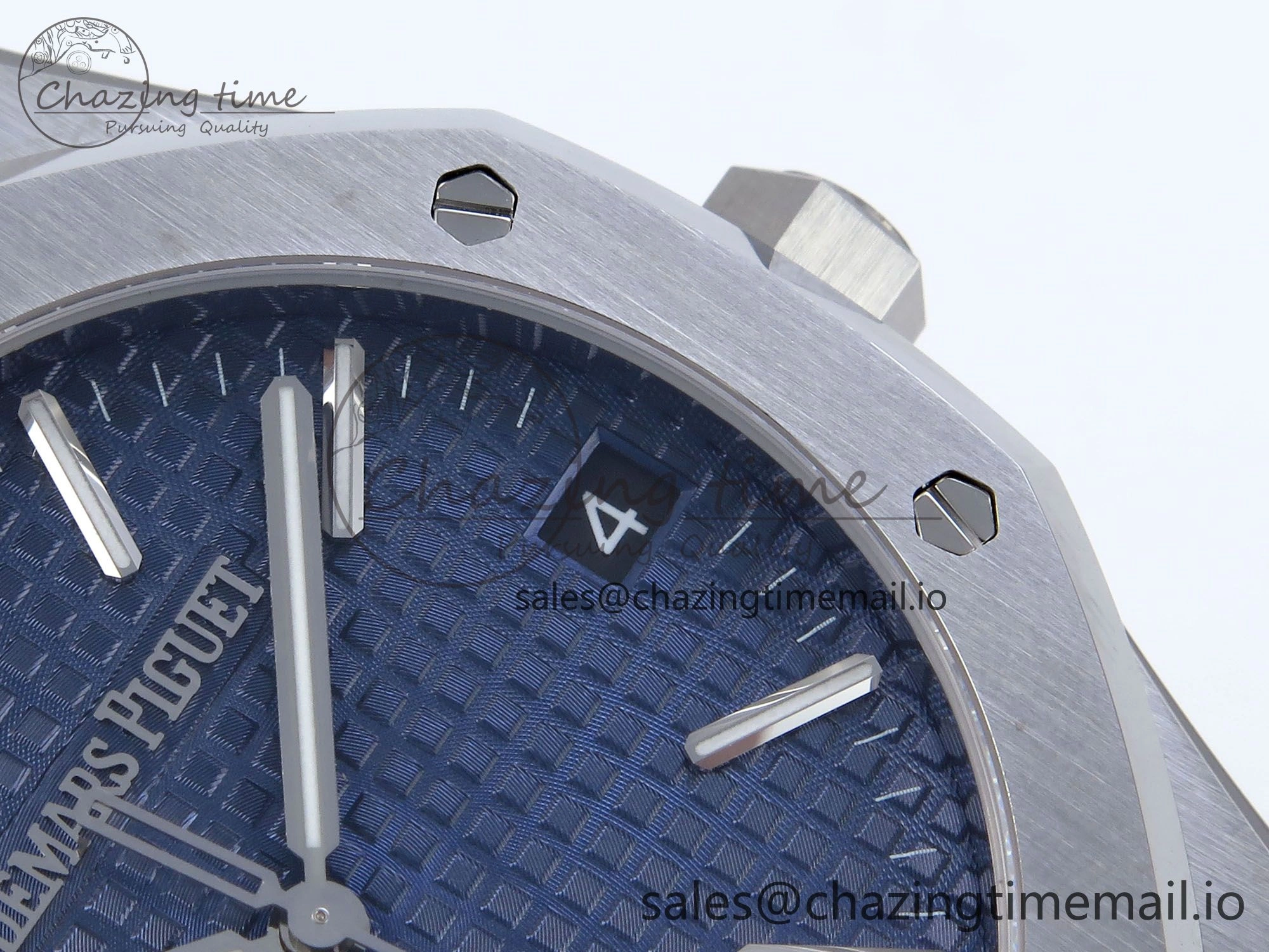 Royal Oak 41mm 15510 SS TKF 1:1 Best Edition Blue Dial on SS Bracelet SA4302 Super Clone