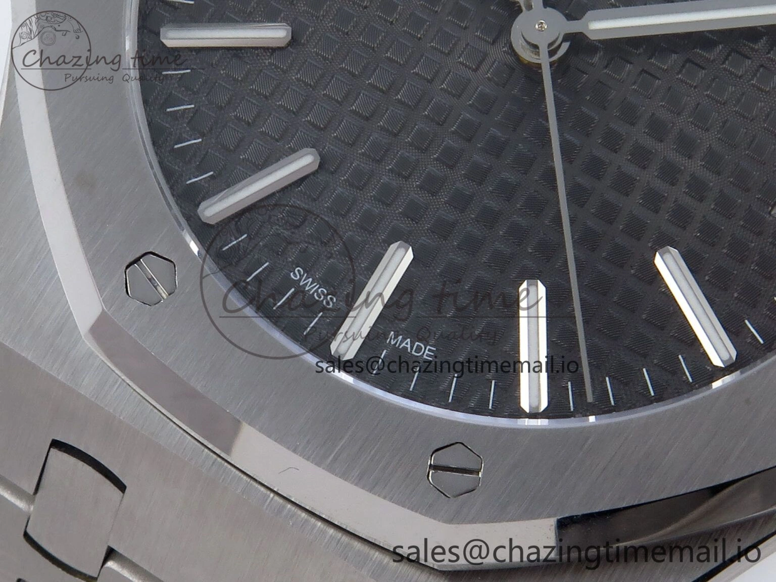 Royal Oak 41mm 15510 SS TKF 1:1 Best Edition Gray Dial on SS Bracelet SA4302 Super Clone
