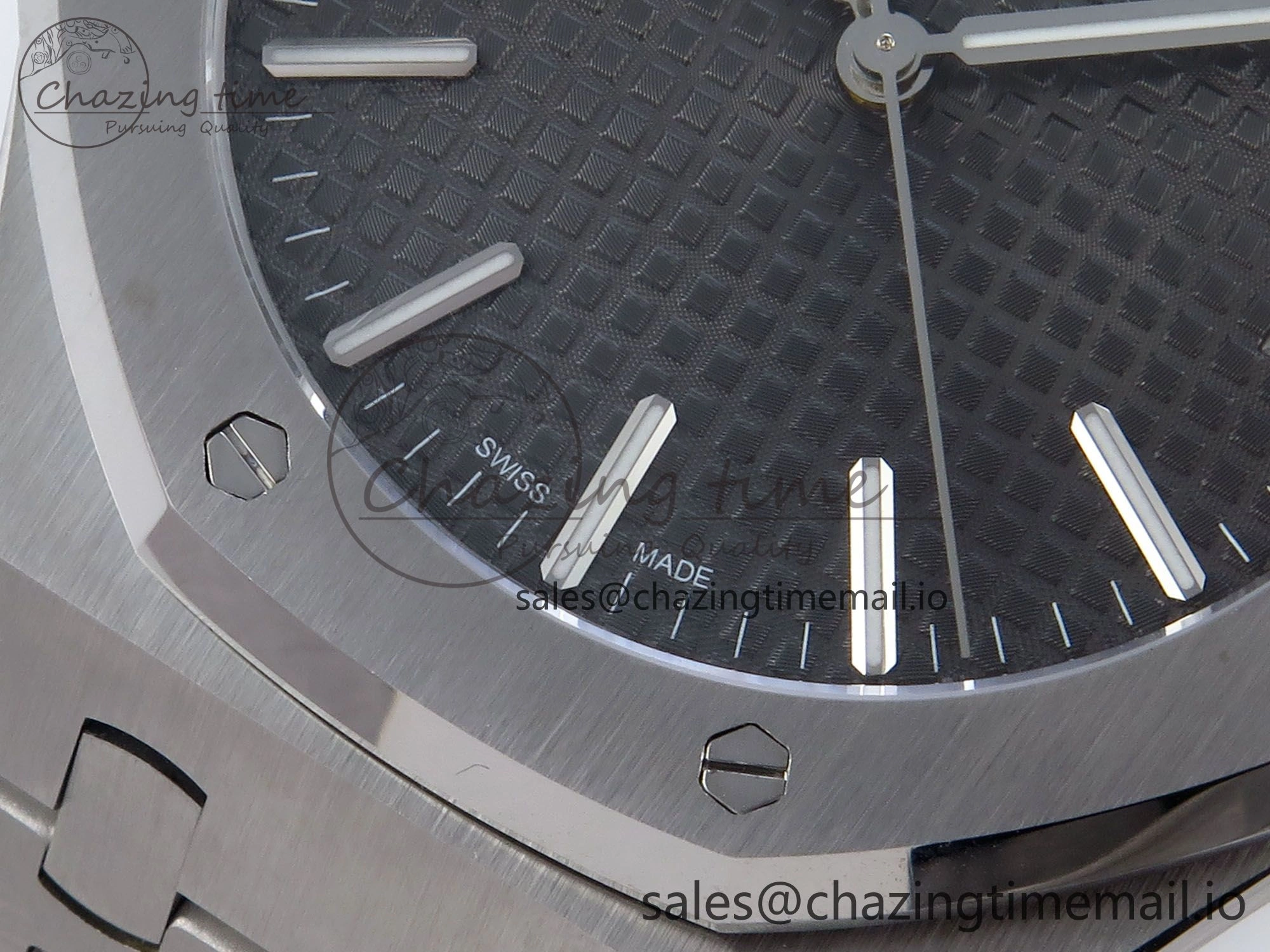 Royal Oak 41mm 15510 SS TKF 1:1 Best Edition Gray Dial on SS Bracelet SA4302 Super Clone