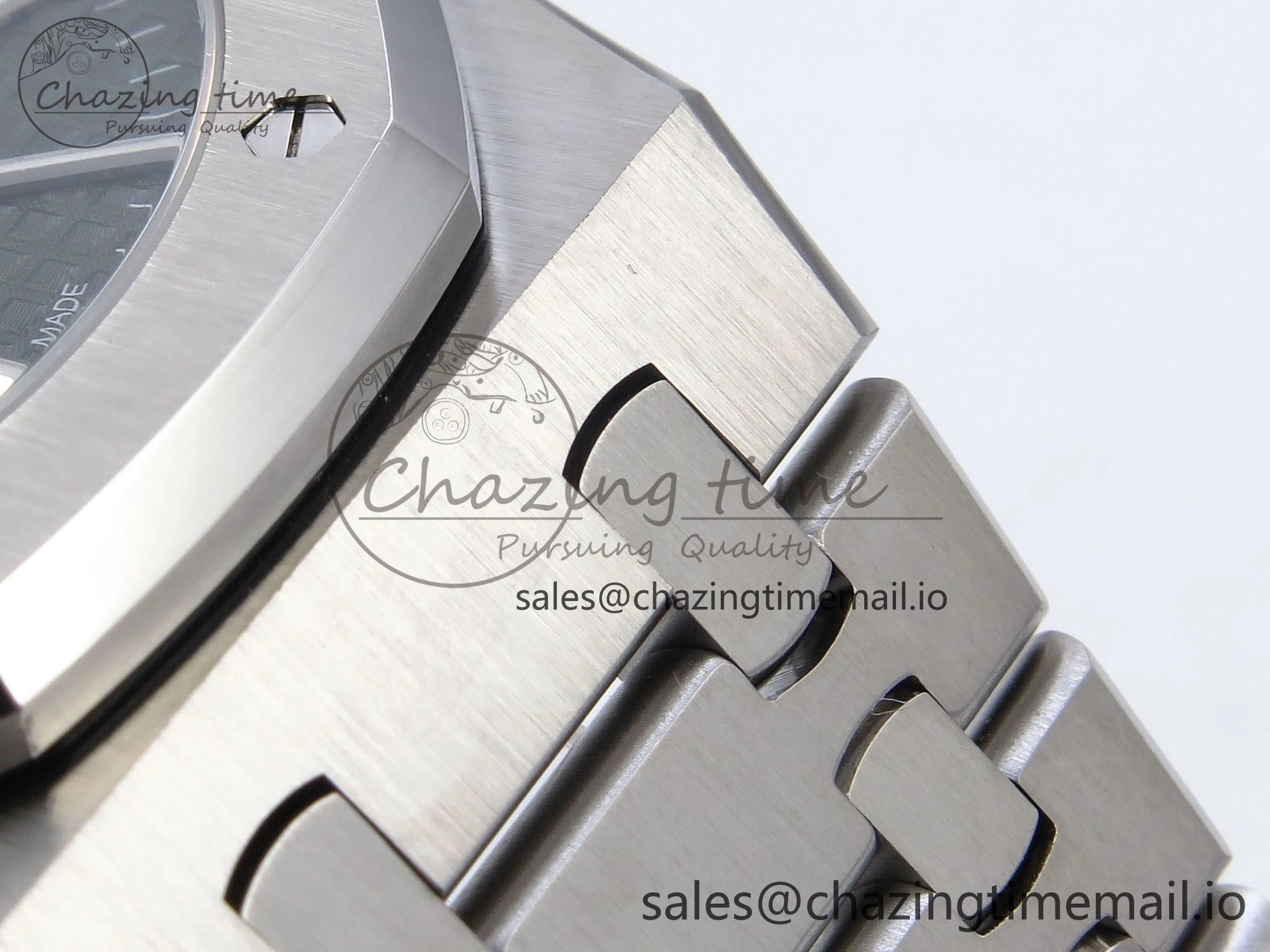 Royal Oak 41mm 15510 SS TKF 1:1 Best Edition Green Dial on SS Bracelet SA4302 Super Clone