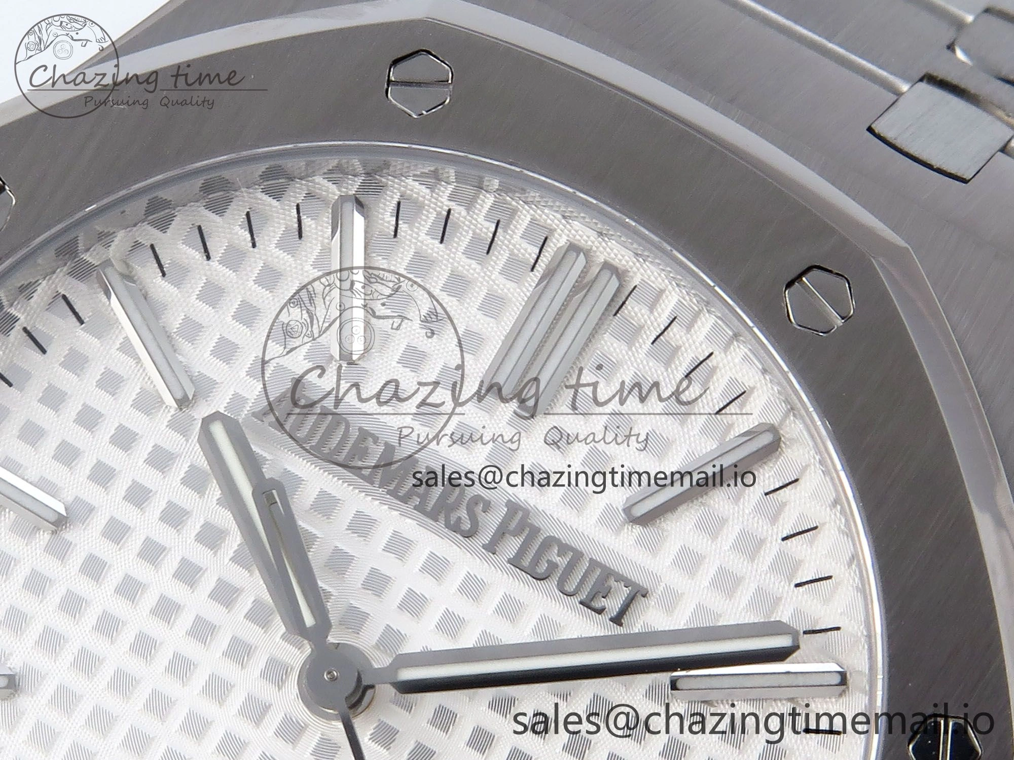 Royal Oak 41mm 15510 SS TKF 1:1 Best Edition White Dial on SS Bracelet SA4302 Super Clone