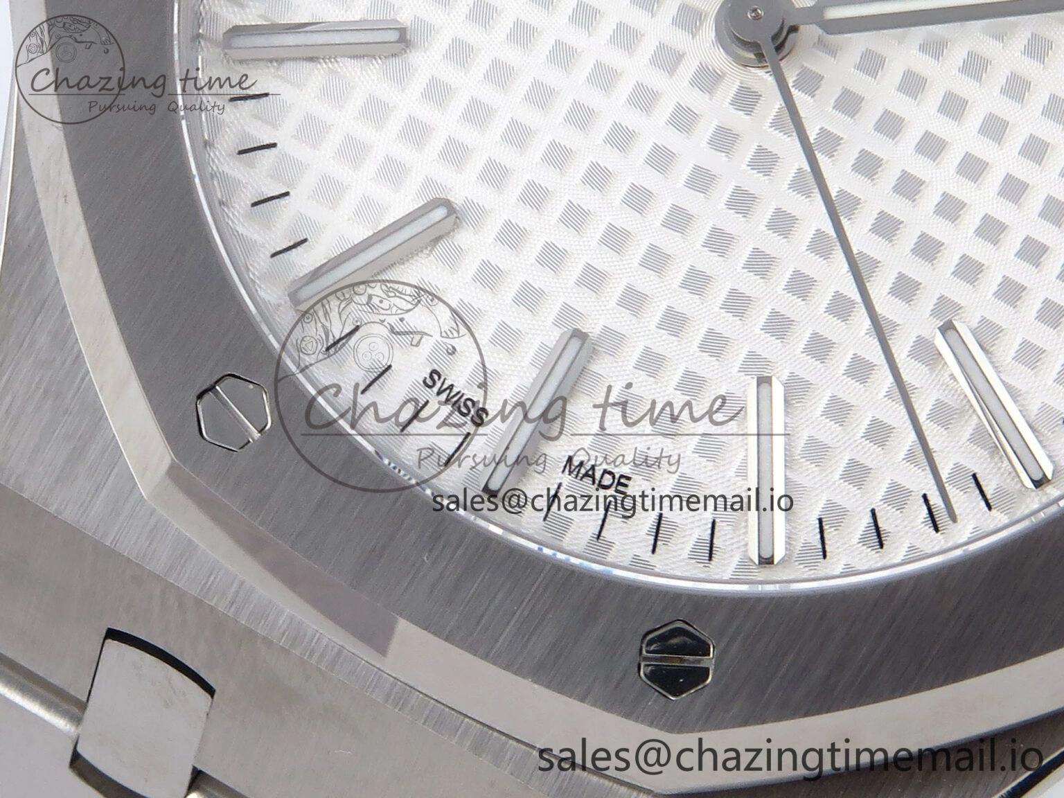 Royal Oak 41mm 15510 SS TKF 1:1 Best Edition White Dial on SS Bracelet SA4302 Super Clone