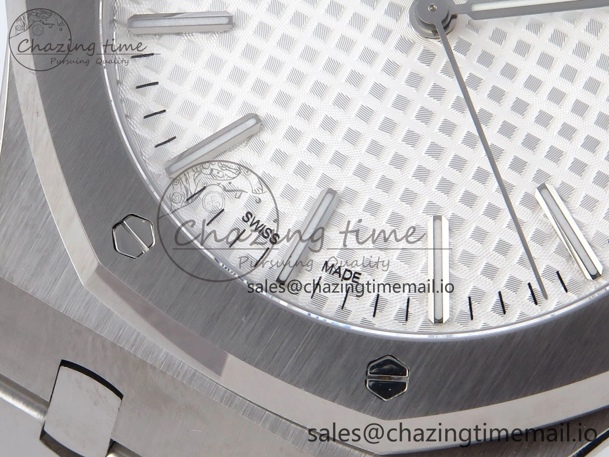 Royal Oak 41mm 15510 SS TKF 1:1 Best Edition White Dial on SS Bracelet SA4302 Super Clone